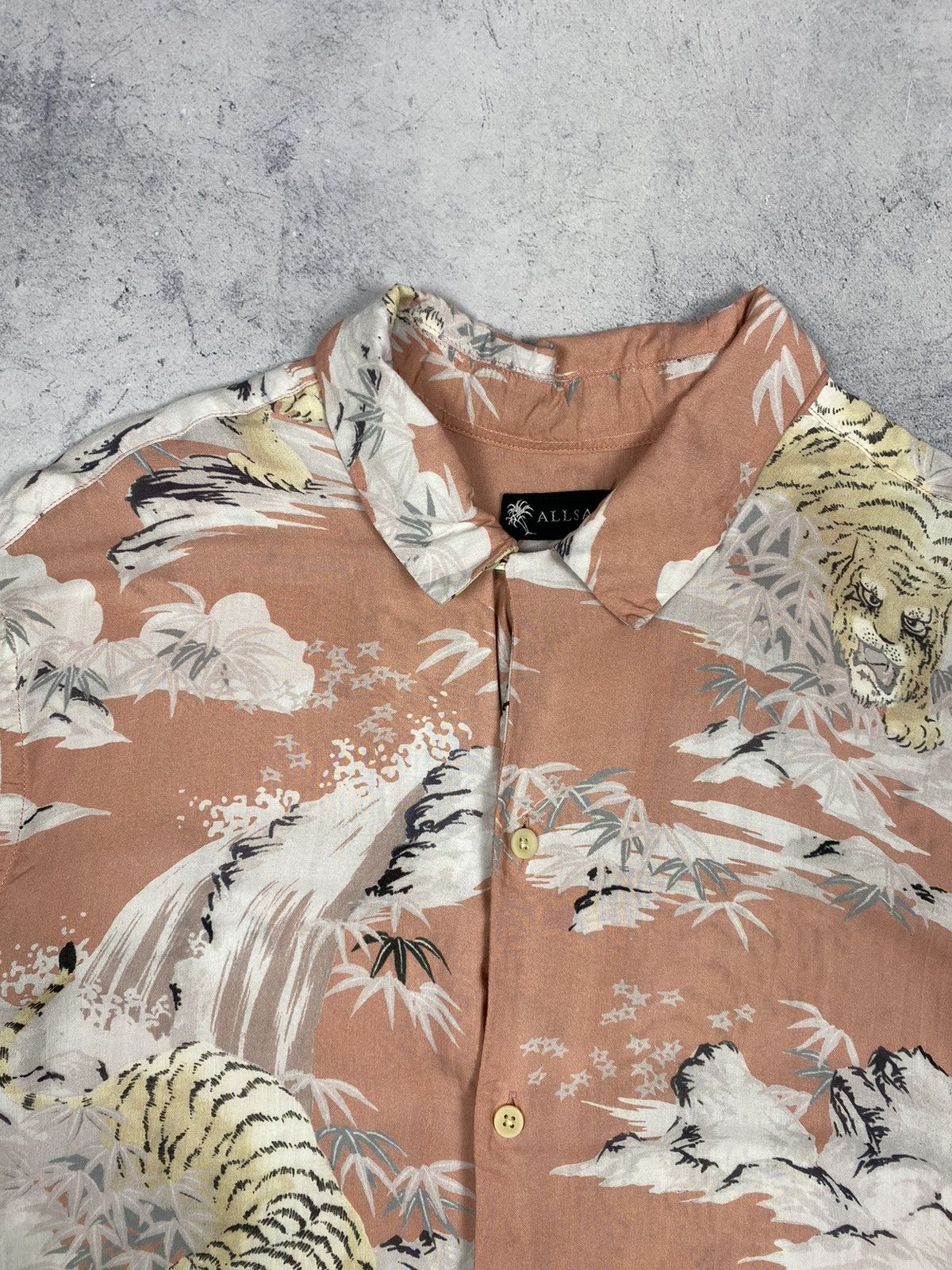 Allsaints Allsaints Tiger Floral Japanese Inspired Hawaiian Shirt Size US M / EU 48-50 / 2 - 9 Thumbnail