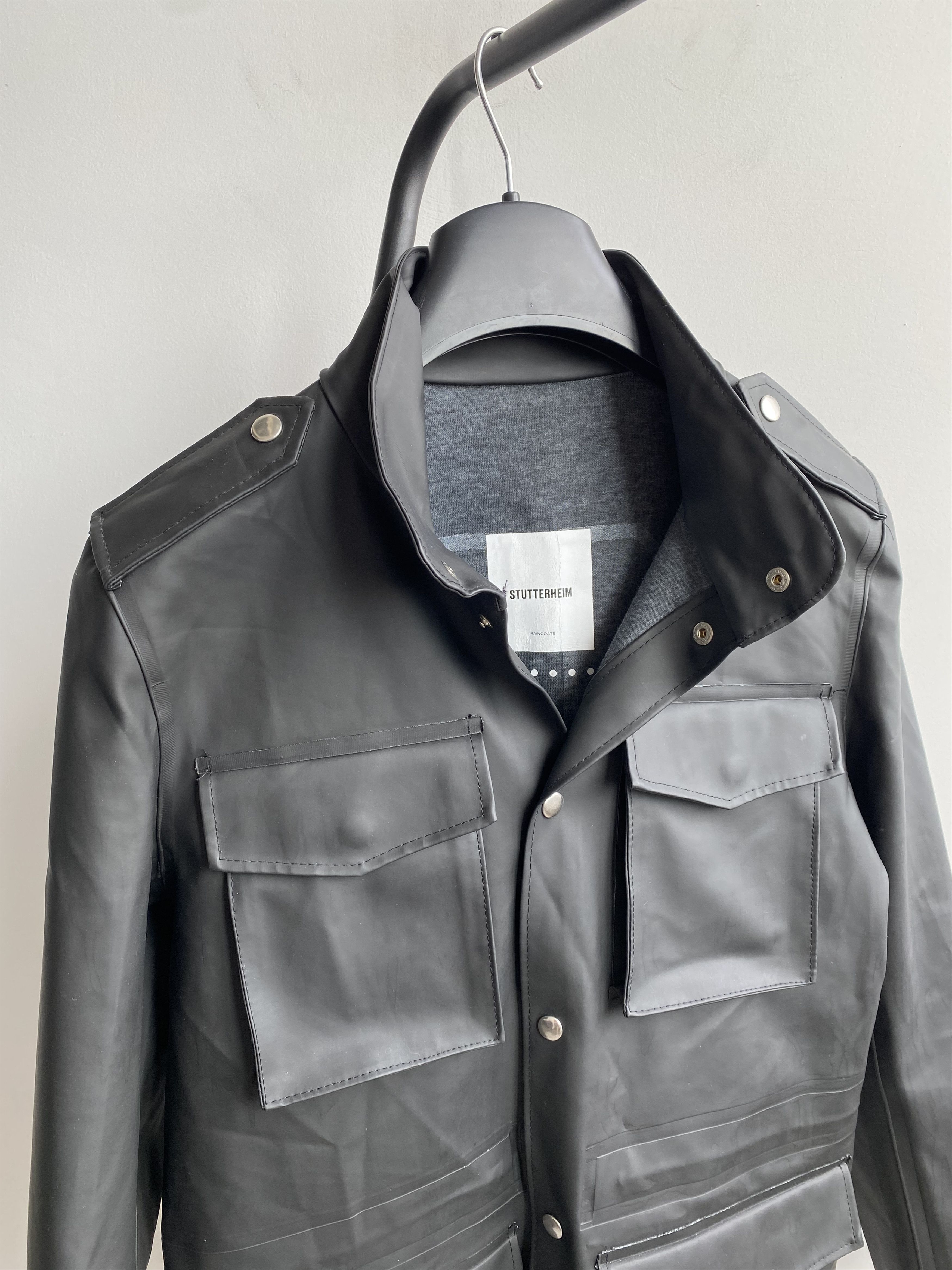 Stutterheim STUTTERHEIM Stockholm M-65 Rain Coat Black Size US M / EU 48-50 / 2 - 4 Thumbnail
