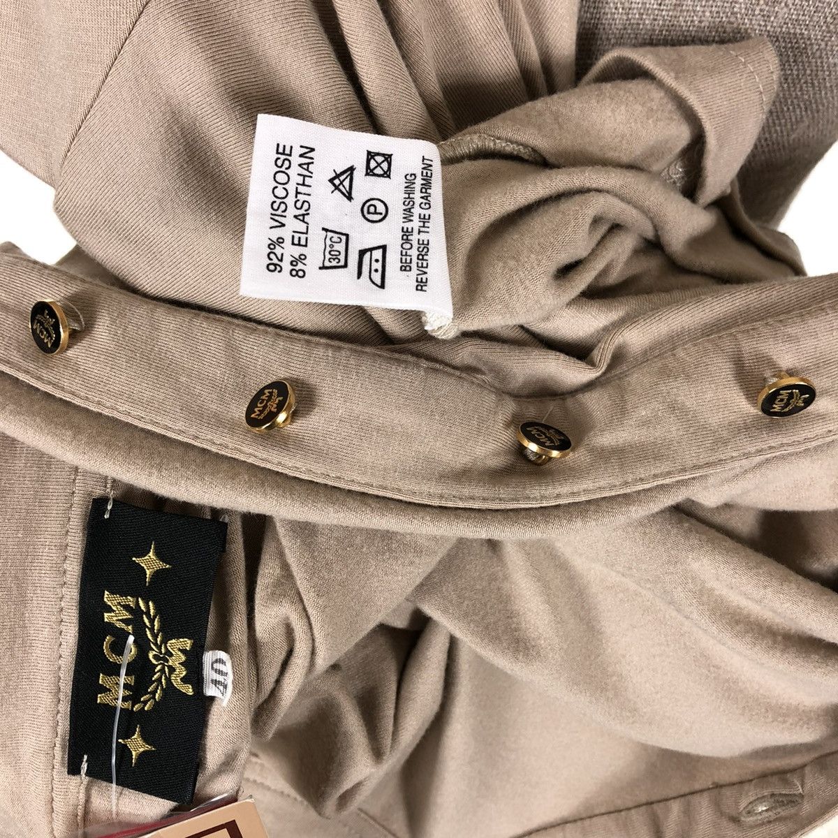 MCM BNWT Vintage MCM Italy Logo Viscose Long Sleeve Top Henley Polo T-Shirt Size S / US 4 / IT 40 - 15 Thumbnail