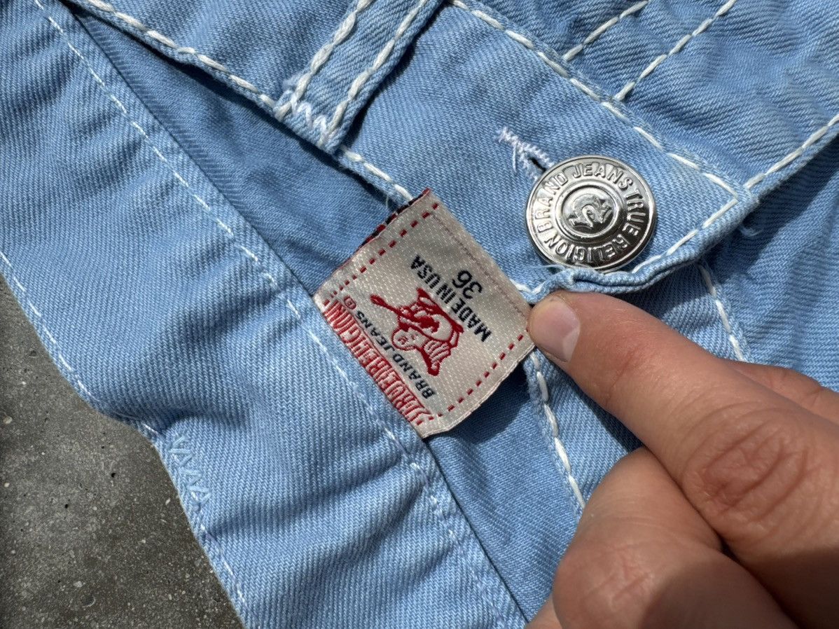 True Religion True Religion Baby Blue Streetwear rare hype denim jeans Size US 36 / EU 52 - 7 Thumbnail
