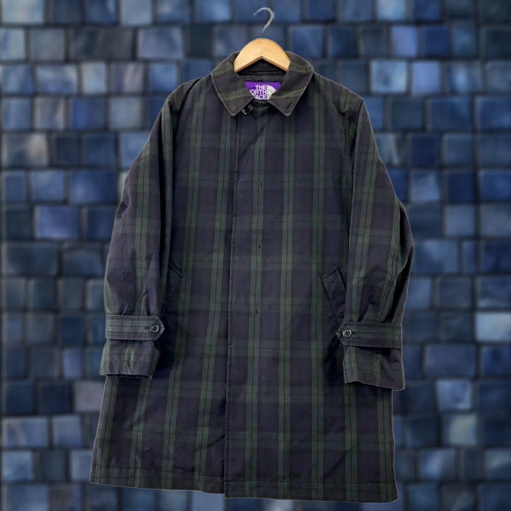 The North Face Purple Label THE NORTH FACE PURPLE LABEL Coat Men's M Green Check Button Casual Cotton Overcoat Japan Size US M / EU 48-50 / 2 - 1 Thumbnail