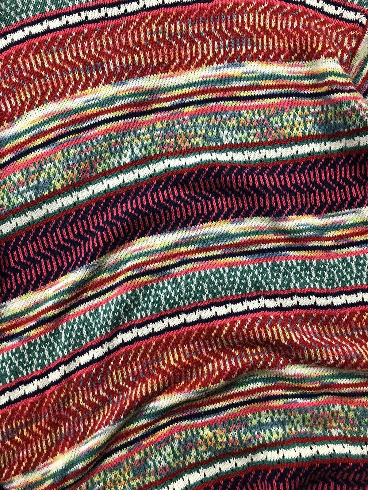 United Colors Of Benetton UNITED COLORS OF BENETTON Coogi Style Y2k Knitted Sweater Size US L / EU 52-54 / 3 - 4 Thumbnail