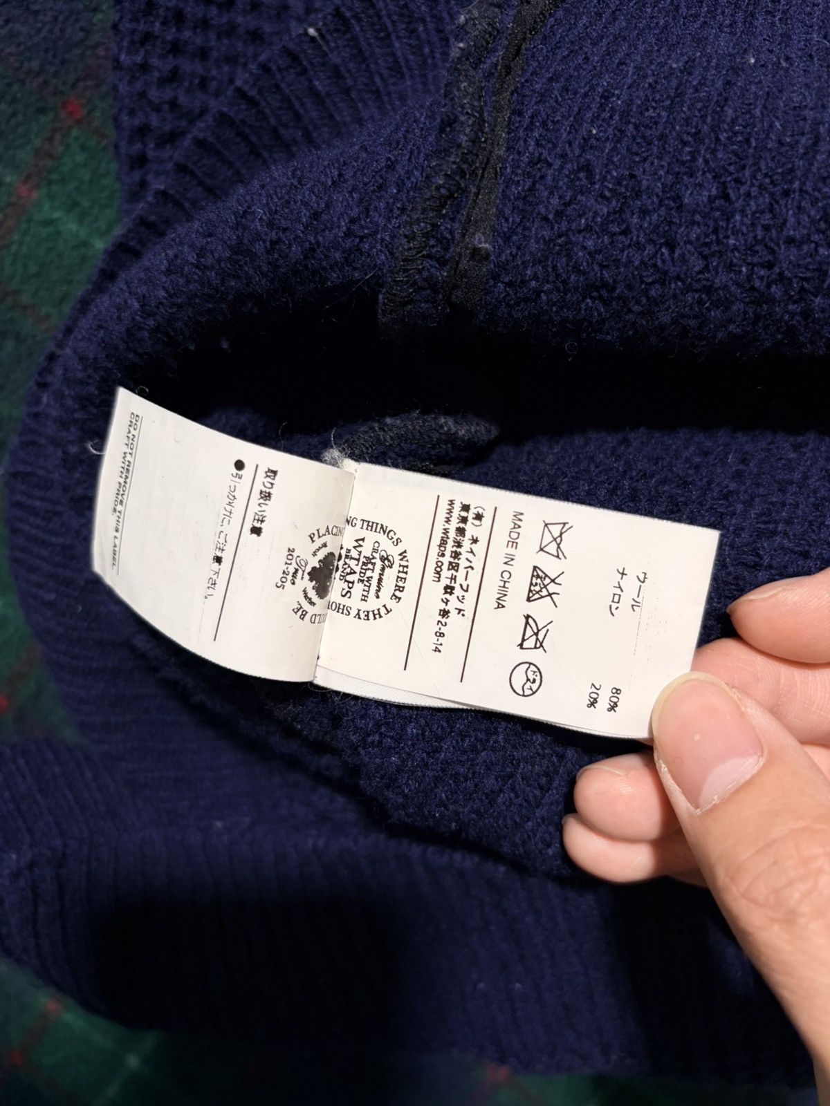 Wtaps WTAPS Waffle Knit Hoodie Navy Size 2 Size US M / EU 48-50 / 2 - 7 Thumbnail
