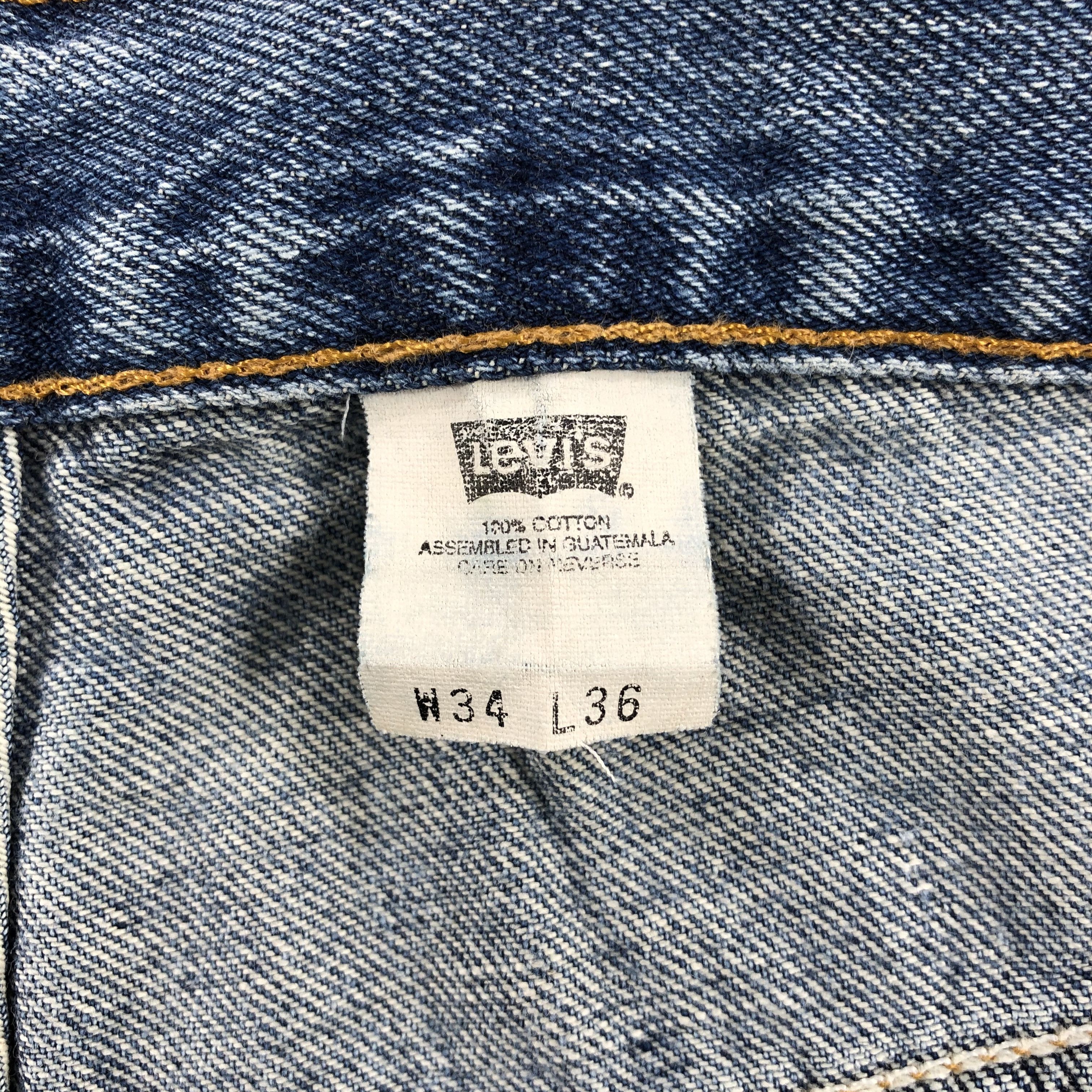 Levi's Vintage 90s Levi's 595 Jeans Faded Blue Denim KJ500 Size US 34 / EU 50 - 10 Thumbnail