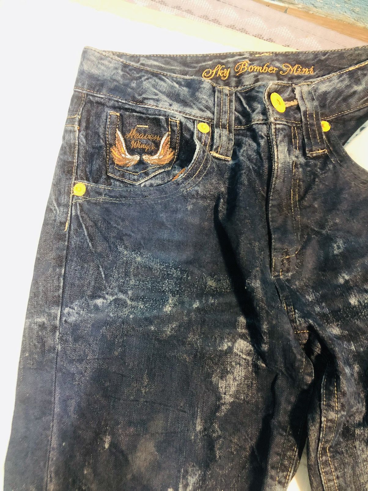 Japanese Brand Sky Bomber Mini Jeans (10) Size US 28 / EU 44 - 5 Thumbnail