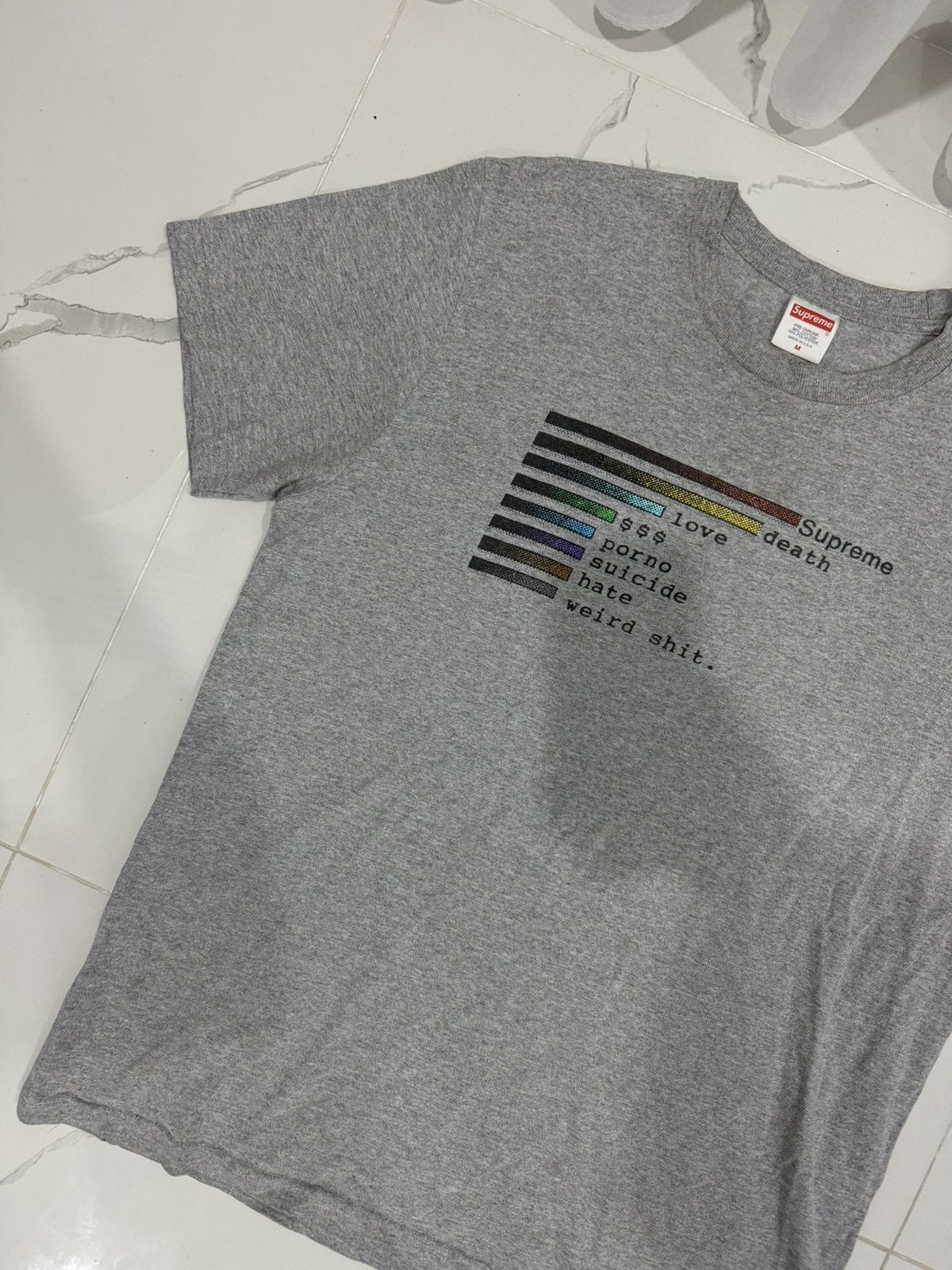 Supreme 00’s SUPREME DEATH LOVE RARE Y2K TEE CRAZY PRINT Size US M / EU 48-50 / 2 - 2 Thumbnail