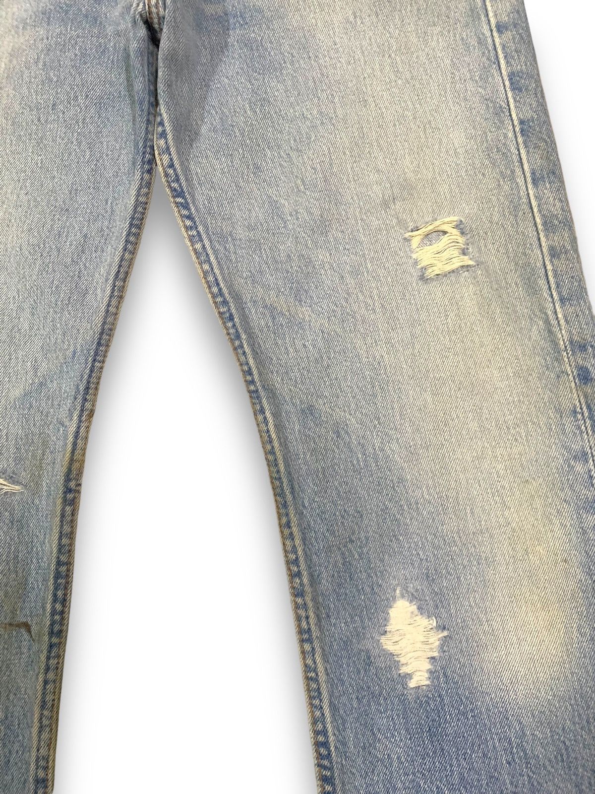 Levi's Vintage 90s Levis 501 Button Fly Mud Wash Distressed Jeans Size US 29 - 7 Thumbnail