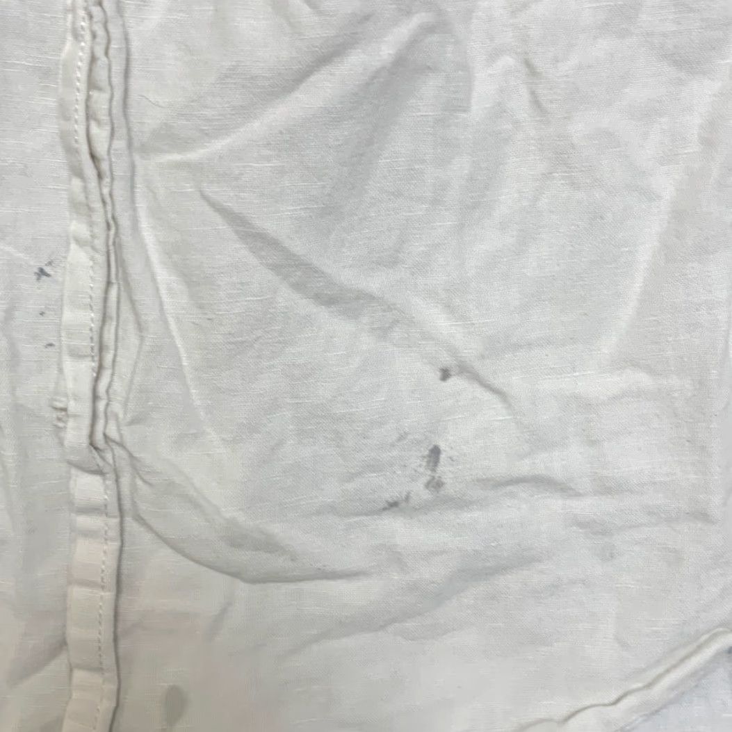 Old Navy Old Navy Button-Up Twill Shirt Mens Large Tall White Regular Fit Short Sleeve Size US L / EU 52-54 / 3 - 7 Thumbnail