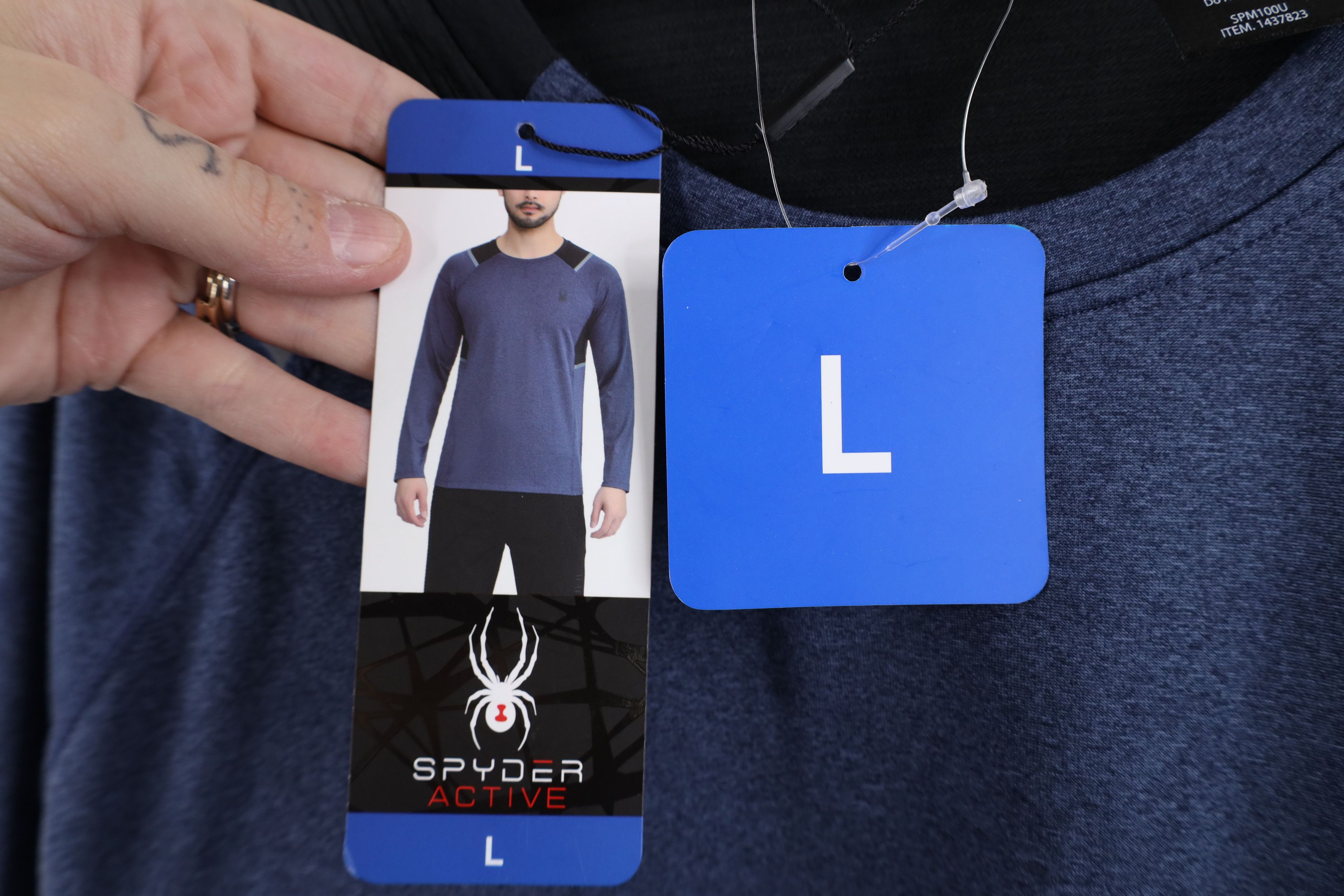 Spyder New Spyder Active Spell Reflective Long Sleeve T-Shirt Blue Size US L / EU 52-54 / 3 - 5 Thumbnail