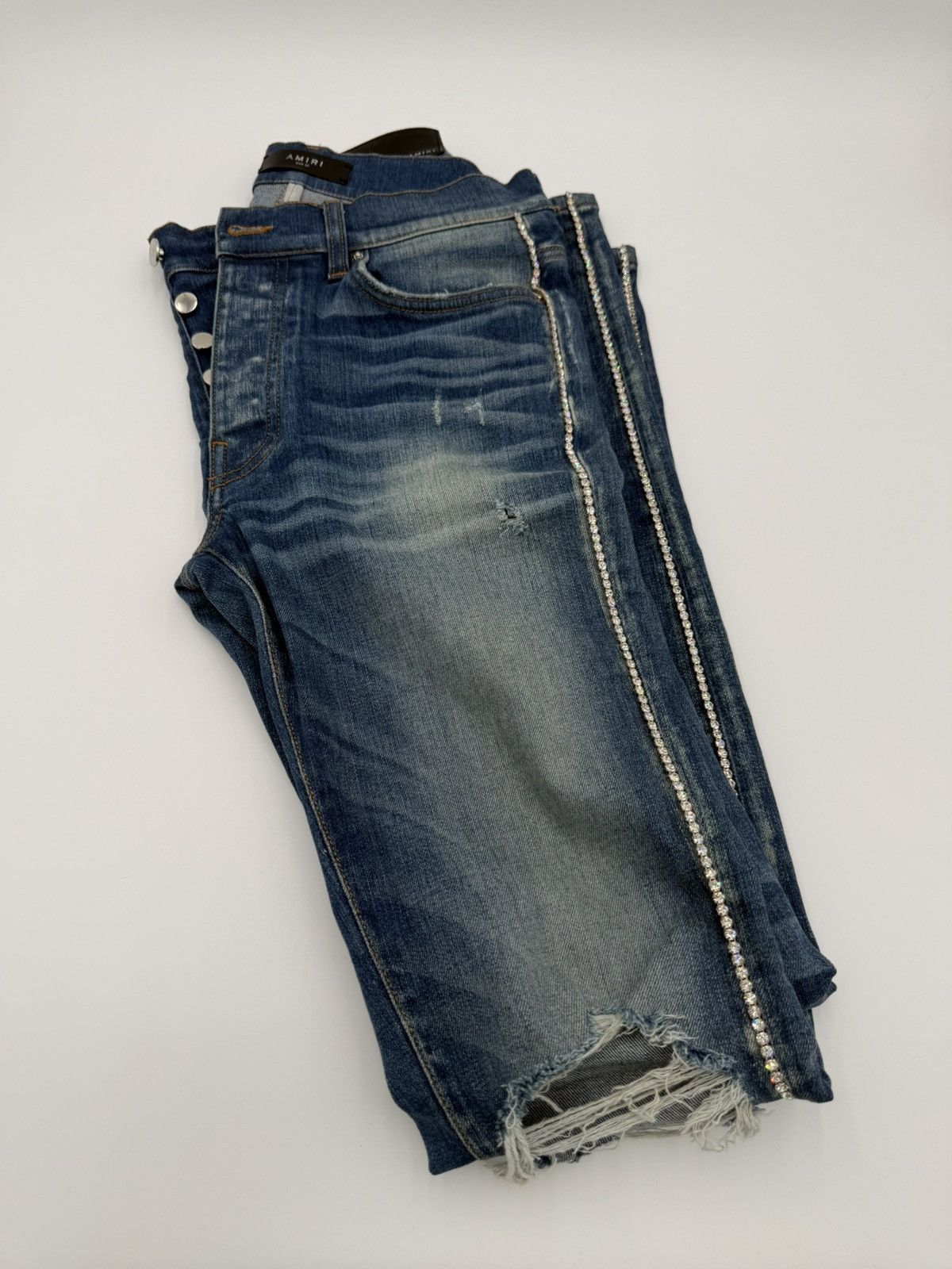 AMIRI Crystal Track Jeans SZ: 30