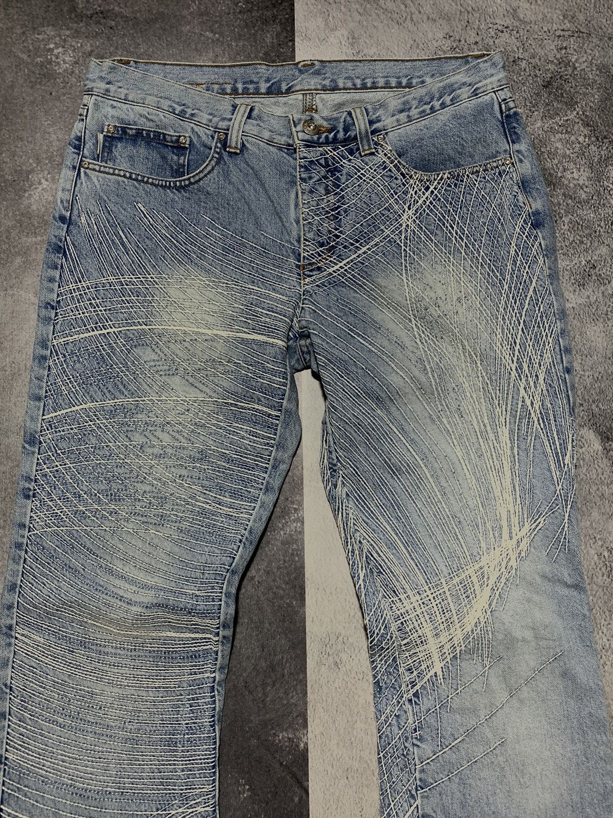 Iceberg Vintage Y2K Iceberg denim flared trousers streetwear size31 Size 31" - 7 Thumbnail