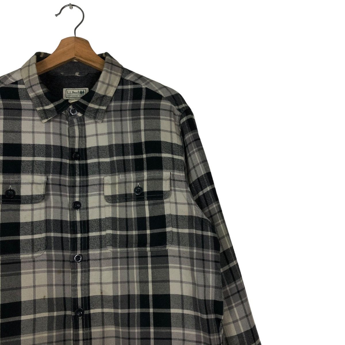 Japanese Brand 🔥VINTAGE FLANNEL SHIRT JACKET L.L.BEAN CHECK TARTAN DESIGN Size US L / EU 52-54 / 3 - 8 Thumbnail