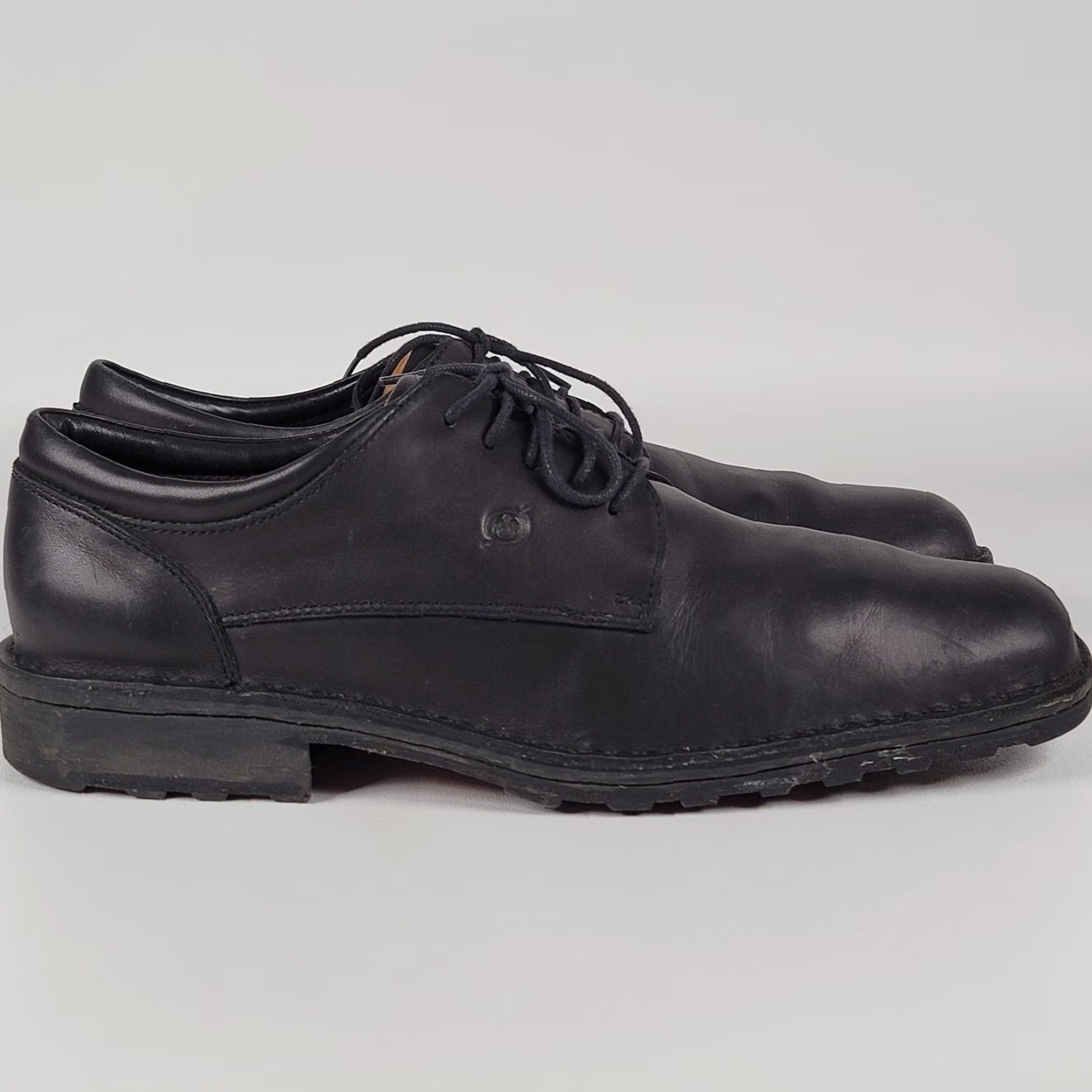 Born Born Fine Black Leather Lace-Up Oxfords US Men's Size US 14 EU 49 Dress Shoes Mens Leather Oxfords Square Toe Lace Up Shoes Men Size US 12 / EU 45 - 2 Thumbnail