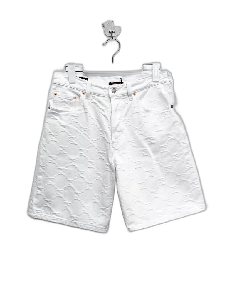 Gucci Gucci Logo Denim Shorts for Summer SS24 Size US 10 / IT 40 - 1 Thumbnail