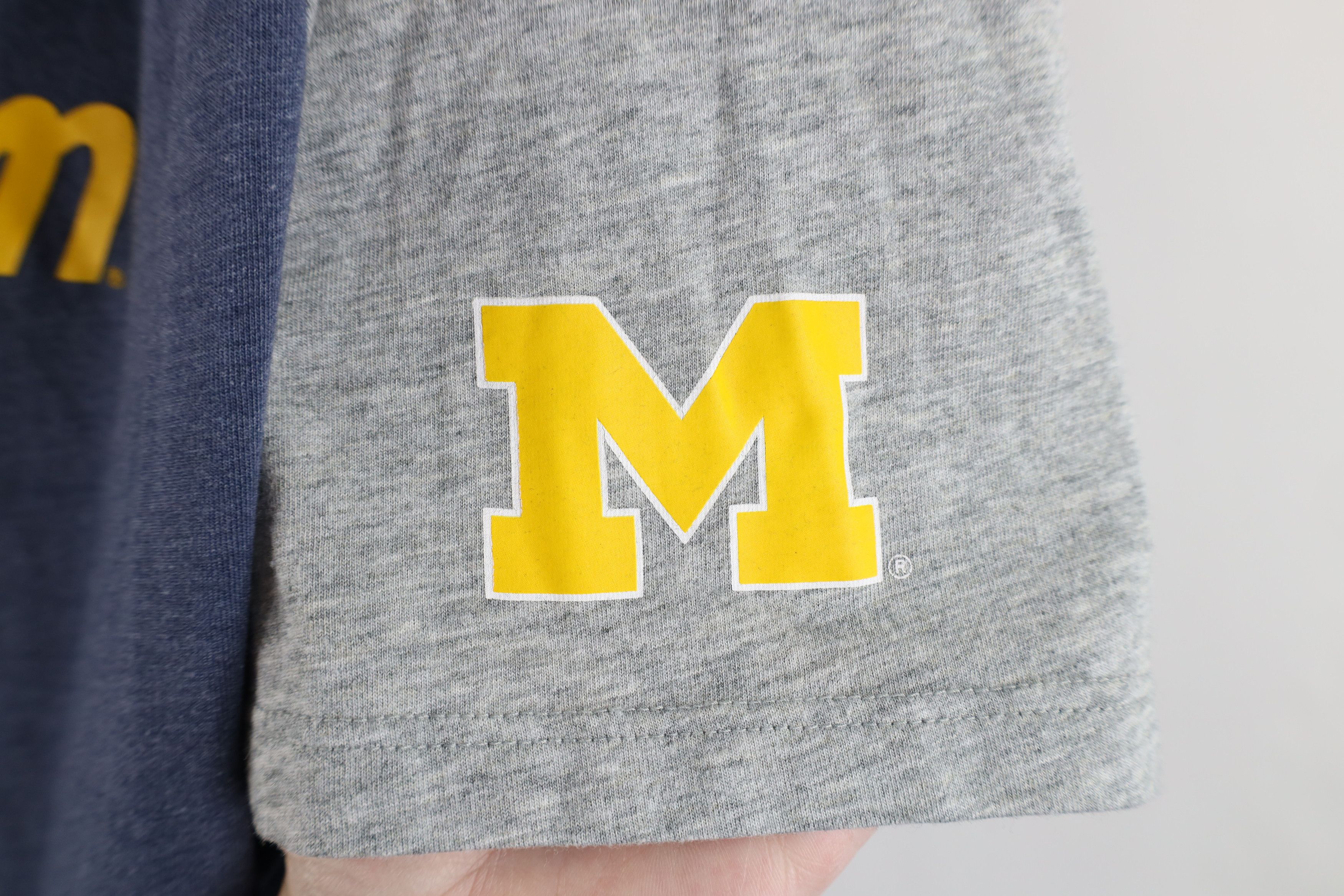 Nike × Vintage Nike University of Michigan Short Sleeve Raglan T-Shirt Blue Size US XL / EU 56 / 4 - 4 Thumbnail