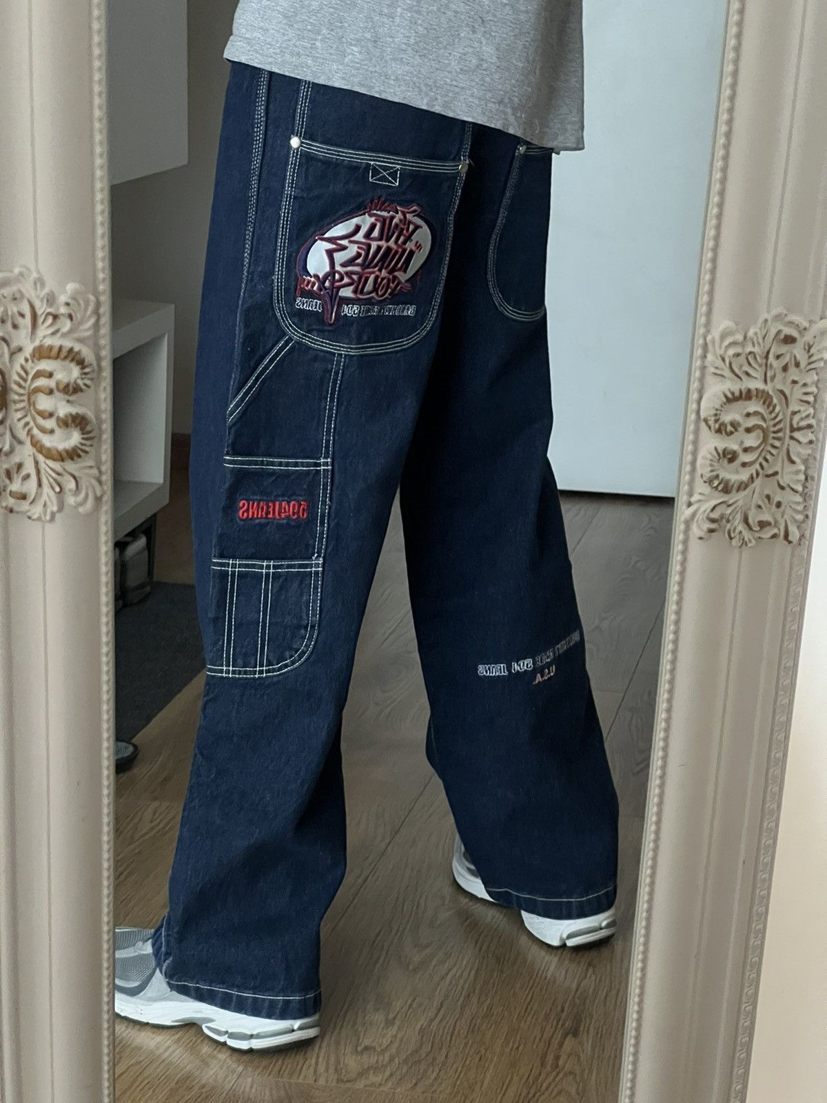 Japanese Brand 🔥Printed multipocket denim y2k style evisu , wutang ,eminem Size US 28 / EU 44 - 1 Thumbnail