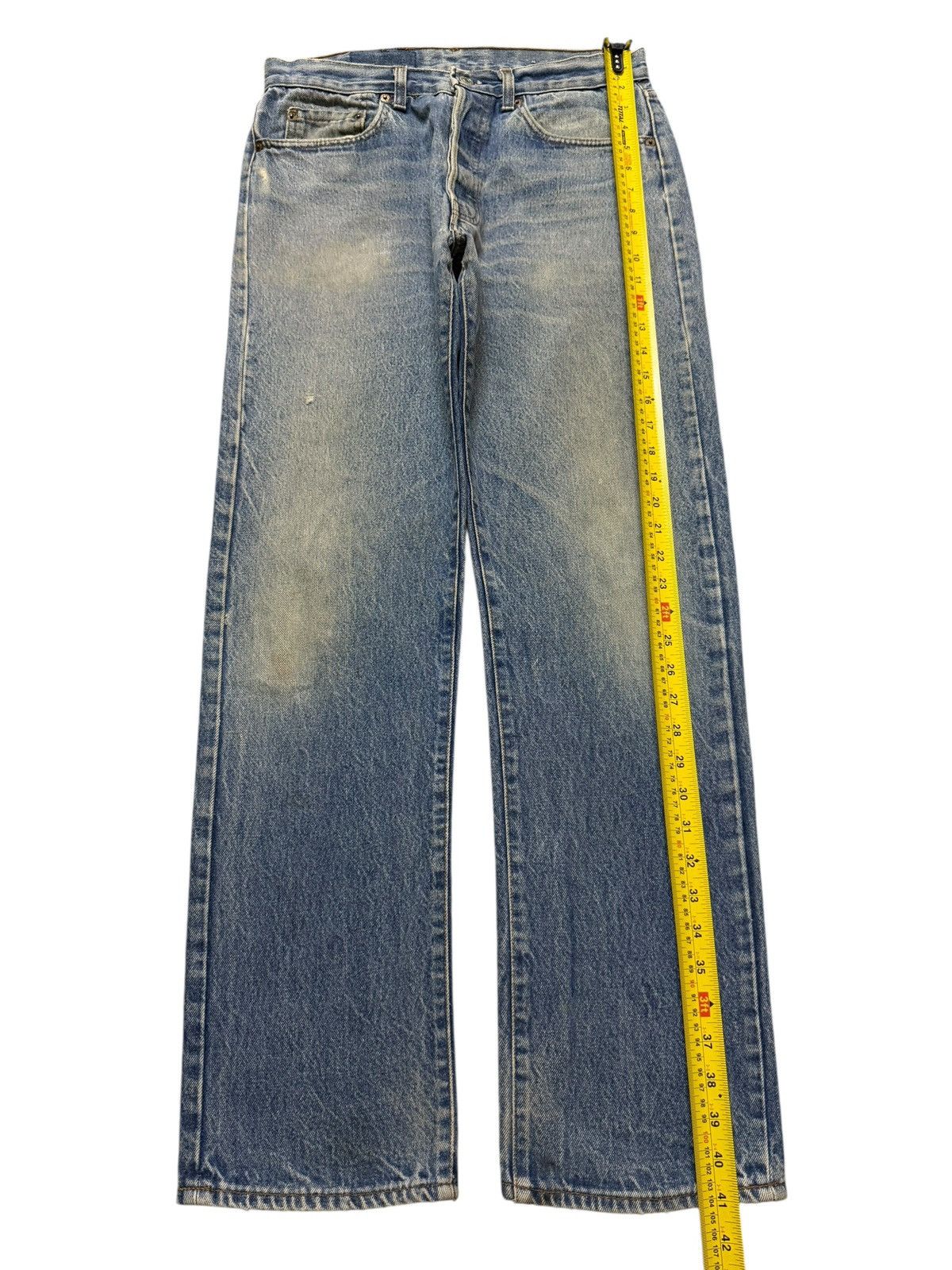 Levi's Vintage 80s Levis 501 Retro Blue Mud Wash Straight Leg Jeans Size US 30 / EU 46 - 10 Thumbnail