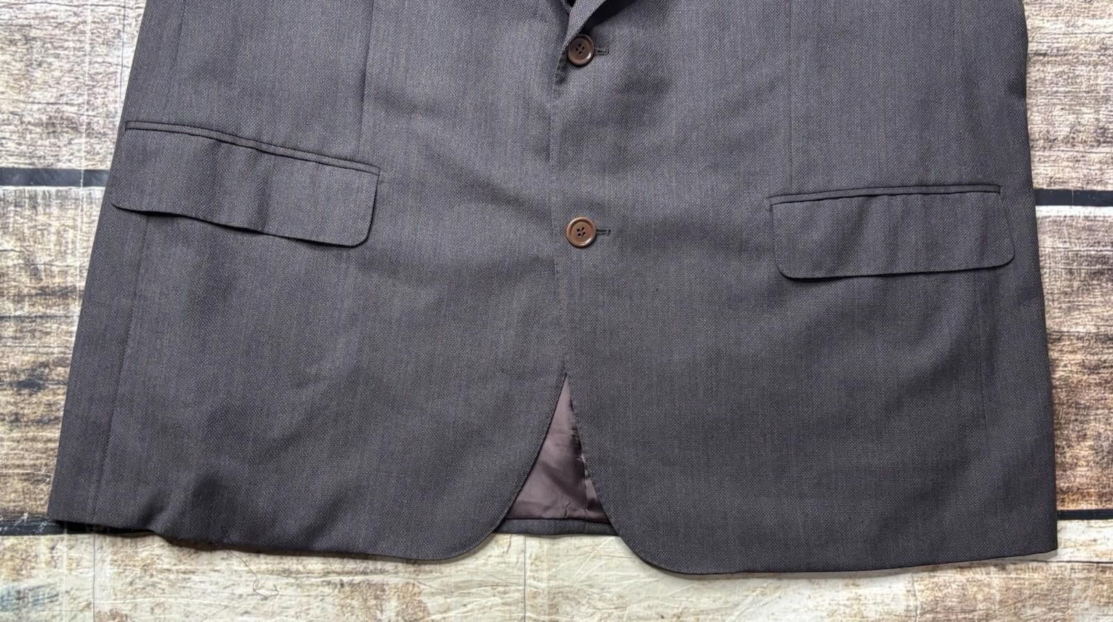 Ermenegildo Zegna Ermenegildo Zegna Blazer Jacket Brown Super 100s Wool Italy Size 48R - 5 Thumbnail