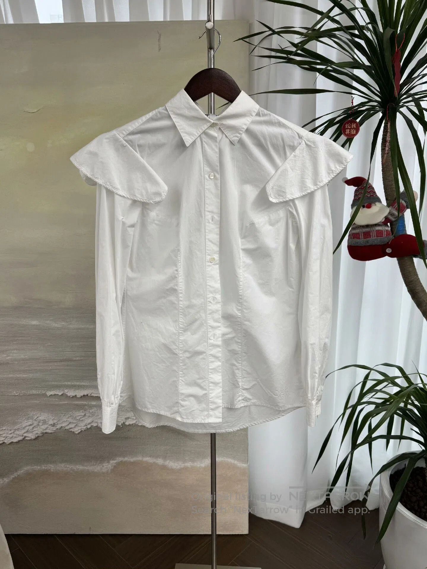 Loewe LOEWE Ruffled Collar White Shirt. Size US XS / EU 42 / 0 - 1 Thumbnail