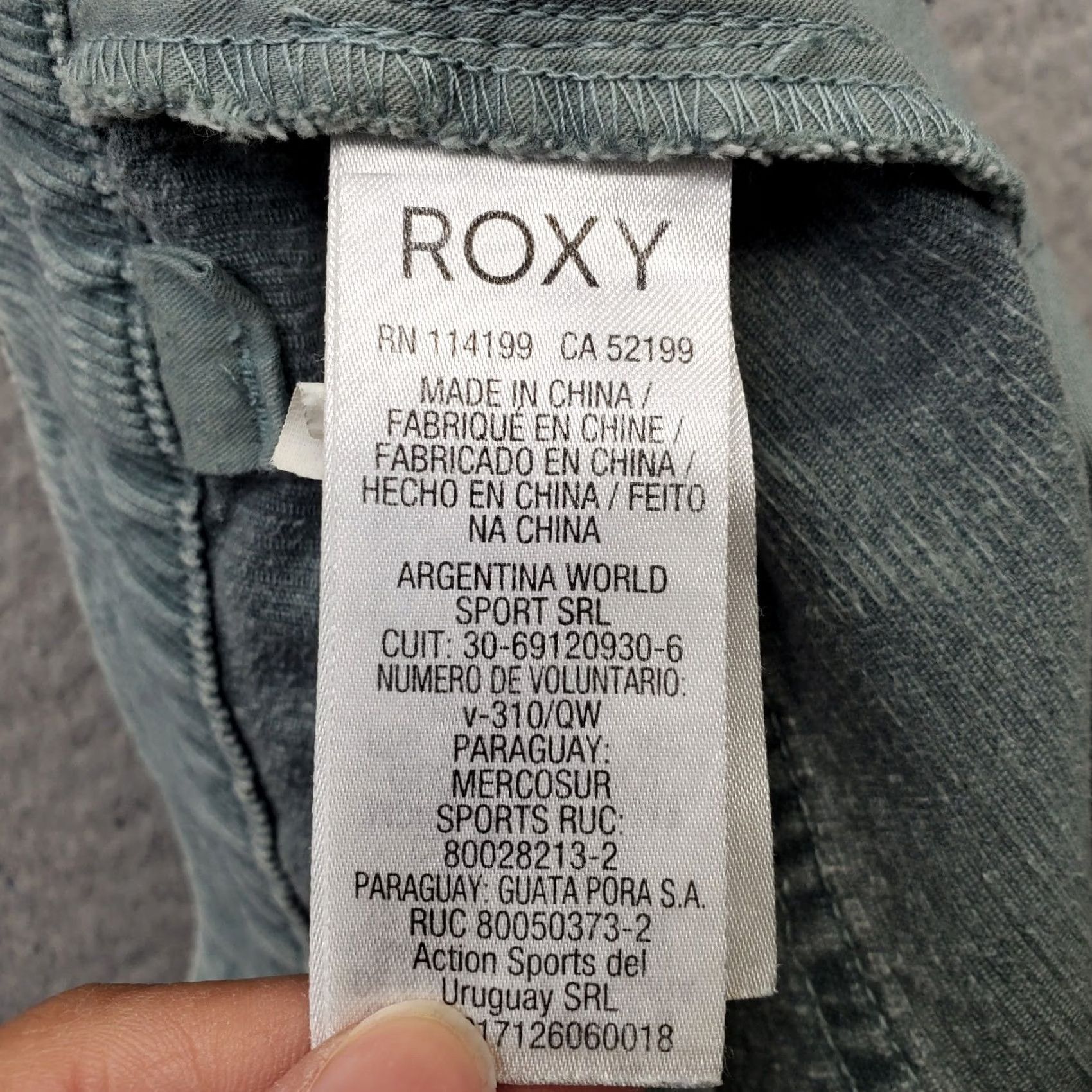 Vintage ROXY Womens XL Sage Green Corduroy A-Line Mini Skirt 5-Pocket Outdoor Size 40" / US 18 - 6 Thumbnail