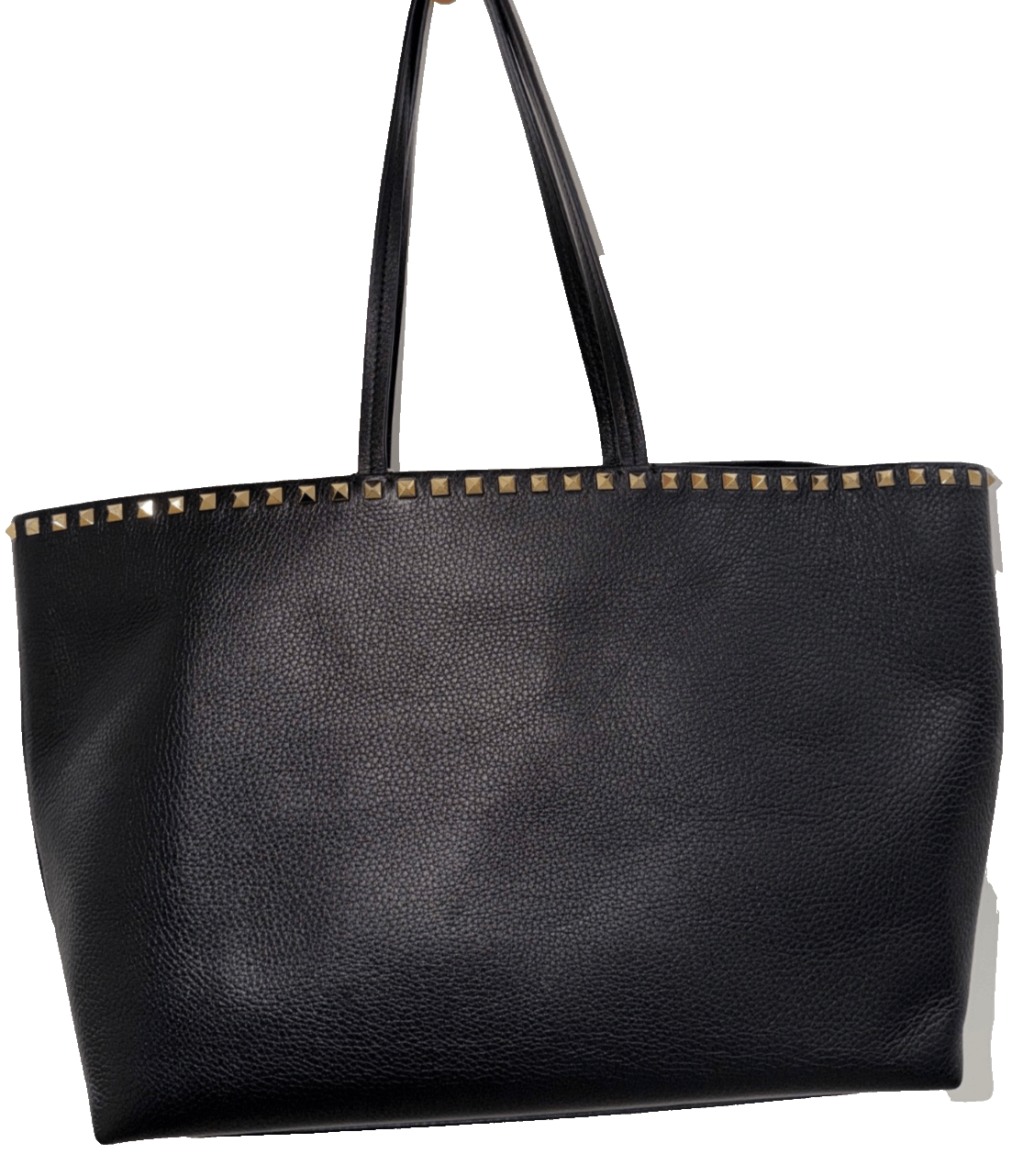 Valentino Valentino Garavani Rockstud Leather Gold Tote Shoulder Bag Size ONE SIZE - 7 Thumbnail