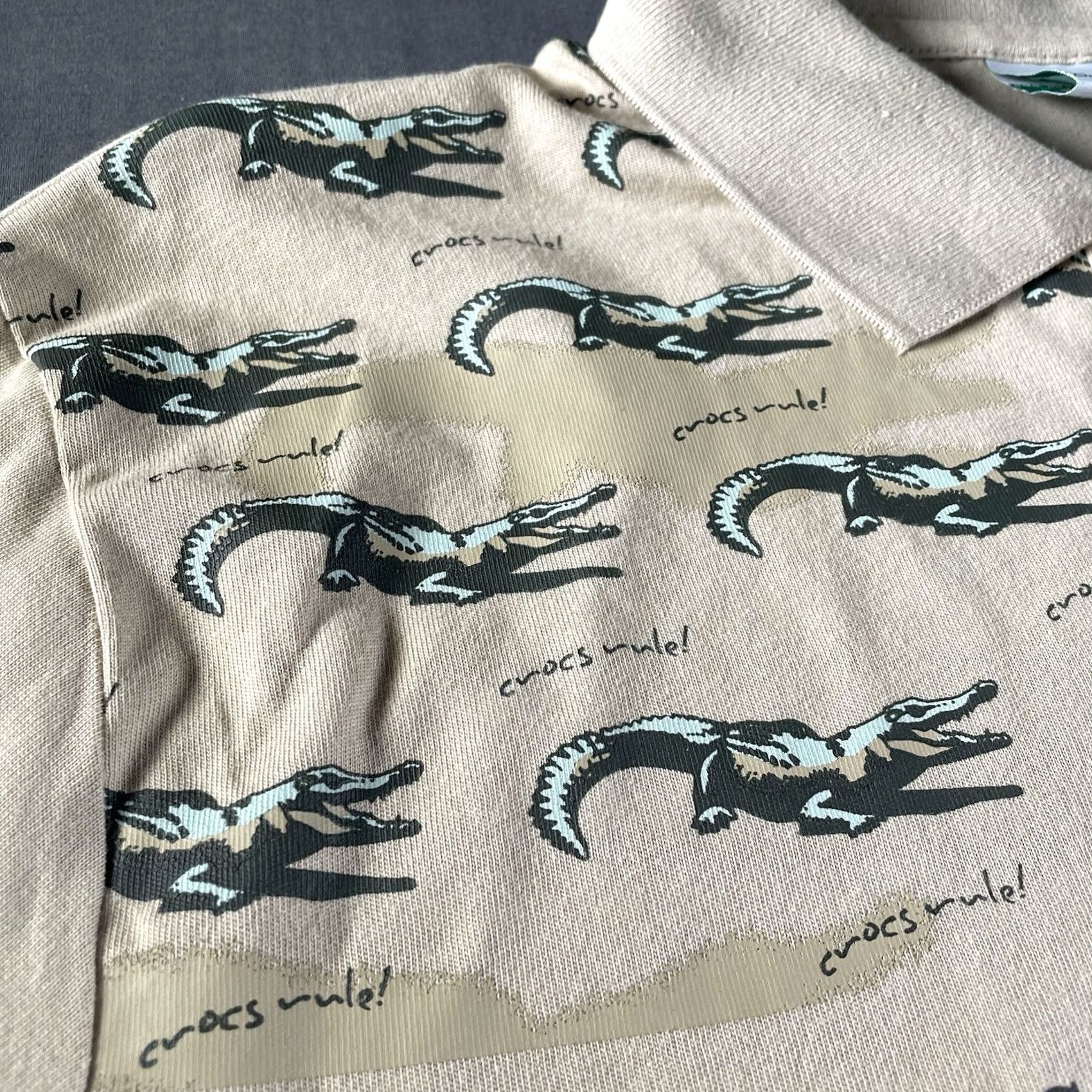 Vintage Steve Irwin Shirt Mens L Polo Australia Zoo Crocodile Hunter Steve Lives NEW Regular Beige Cotton Button-Up Short Sleeve Size US L / EU 52-54 / 3 - 7 Thumbnail