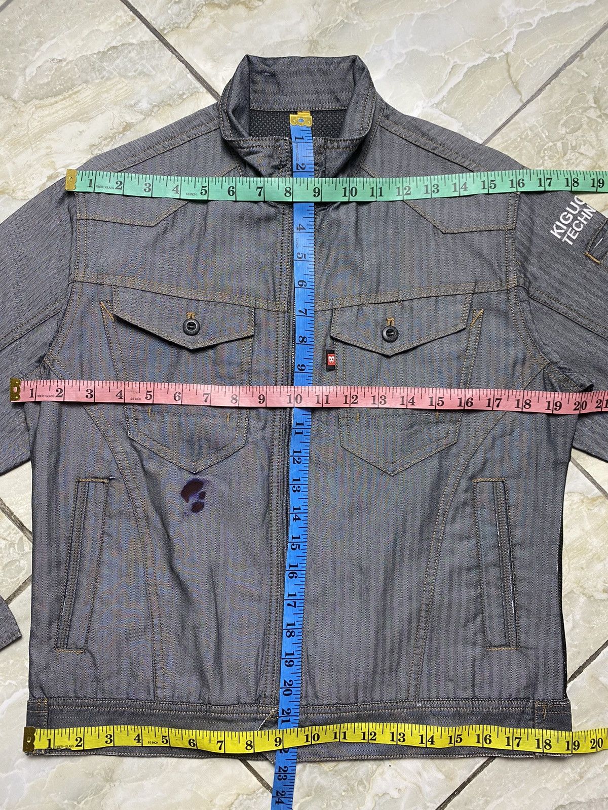 Japanese Brand Burtle Workwear Jacket Pit 20 Size US XXS / EU 40 - 3 Thumbnail