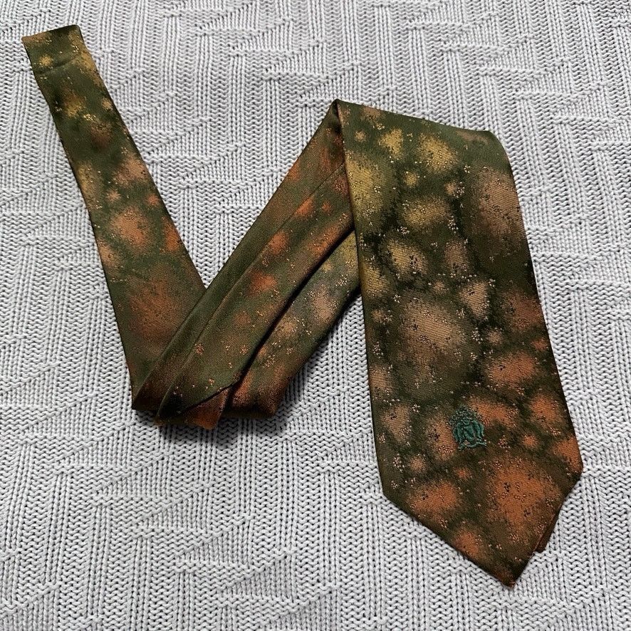 Oleg Cassini Vintage Oleg Cassini green and bronze starburst abstract tie Size ONE SIZE - 1 Thumbnail