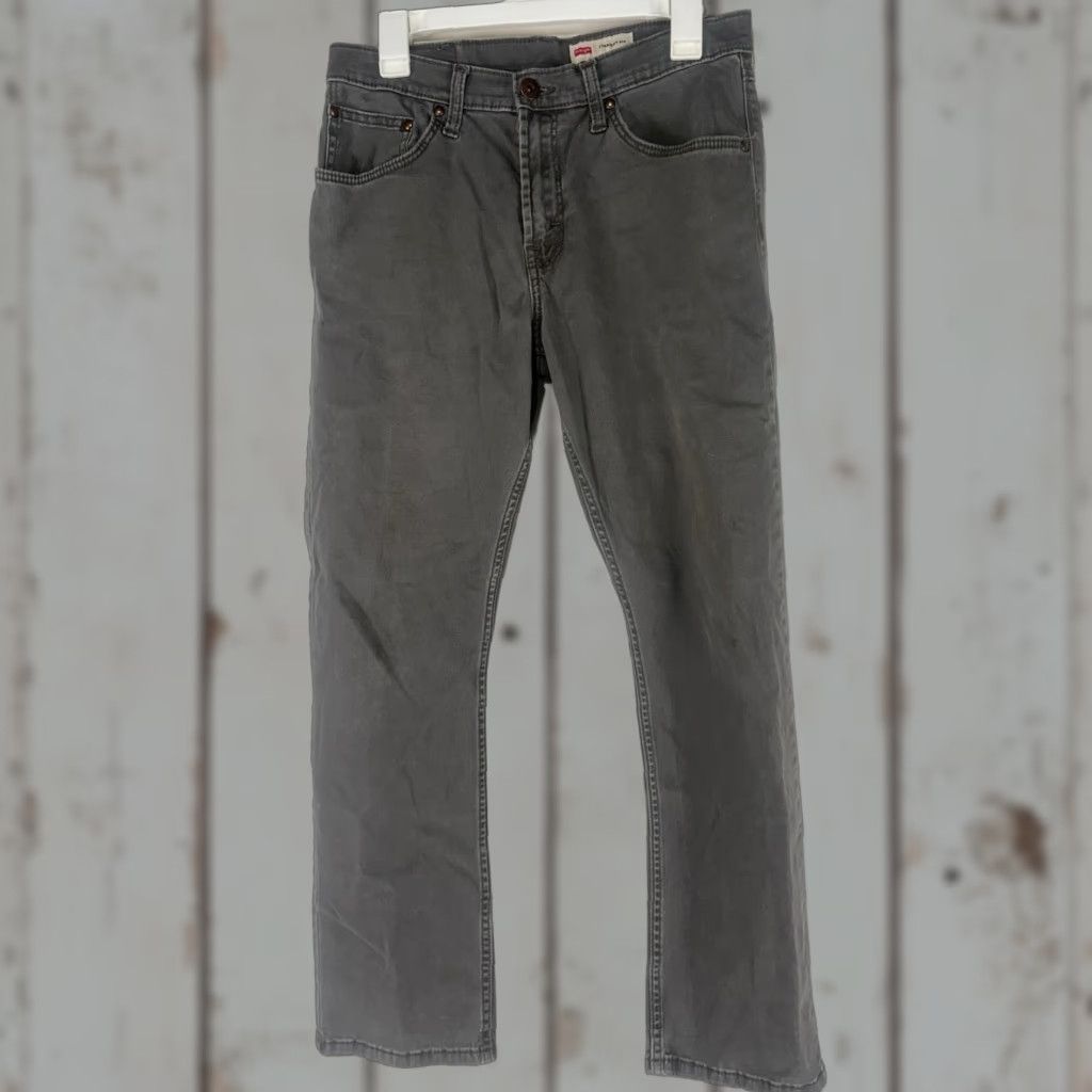 Wrangler Wrangler Straight Fit Jeans Gray 30X30 Regular Mens Denim Size US 30 / EU 46 - 1 Thumbnail