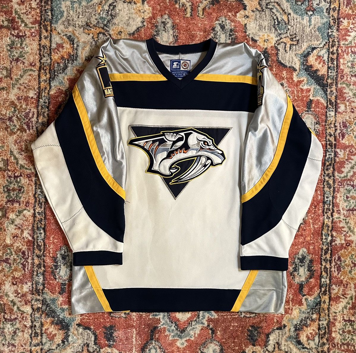 Vintage Nashville Predators Starter Hockey Jersey Size Large 90s NHL
