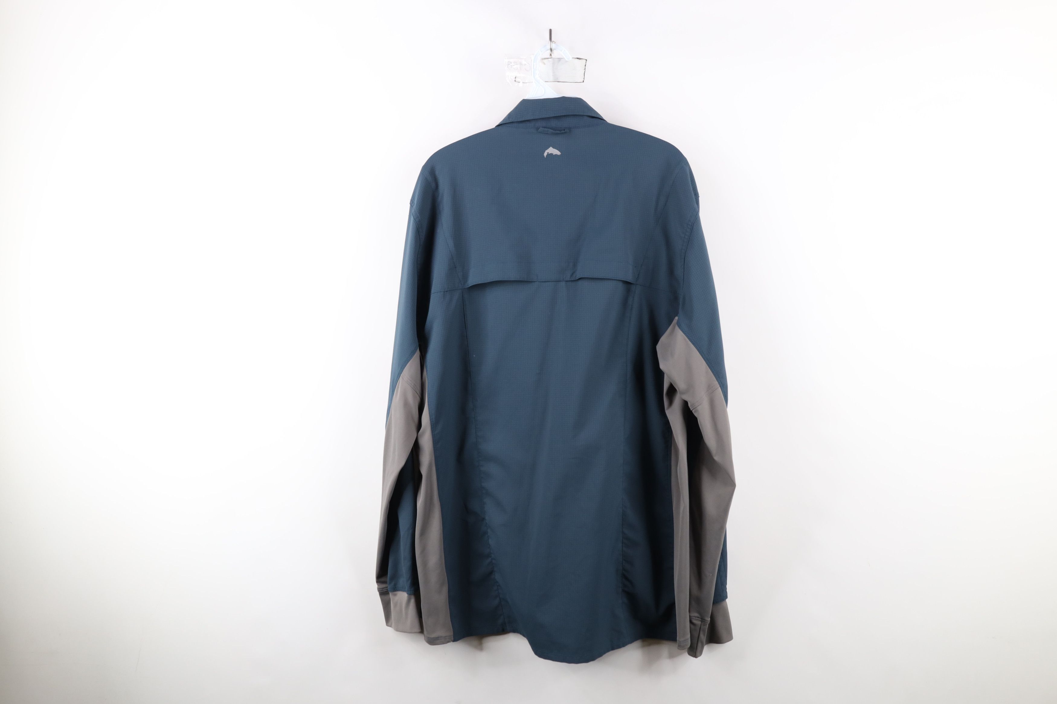 Simms × Vintage Simms Fishing Spell Out Lightweight Tech Knit Button Shirt Size US XL / EU 56 / 4 - 13 Thumbnail