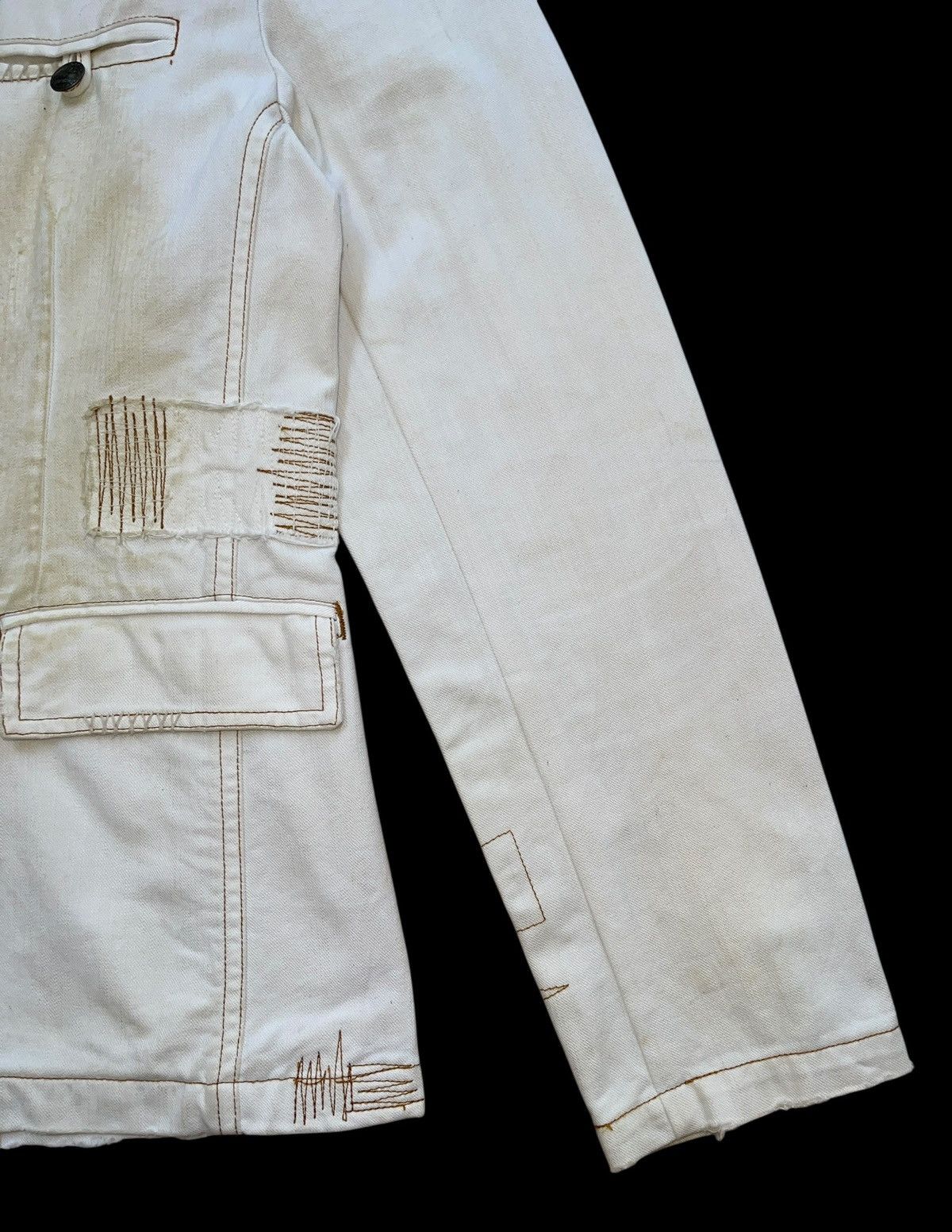 In The Attic Distressed Studs Dirty Pattern Chore Jacket Size US M / EU 48-50 / 2 - 12 Thumbnail