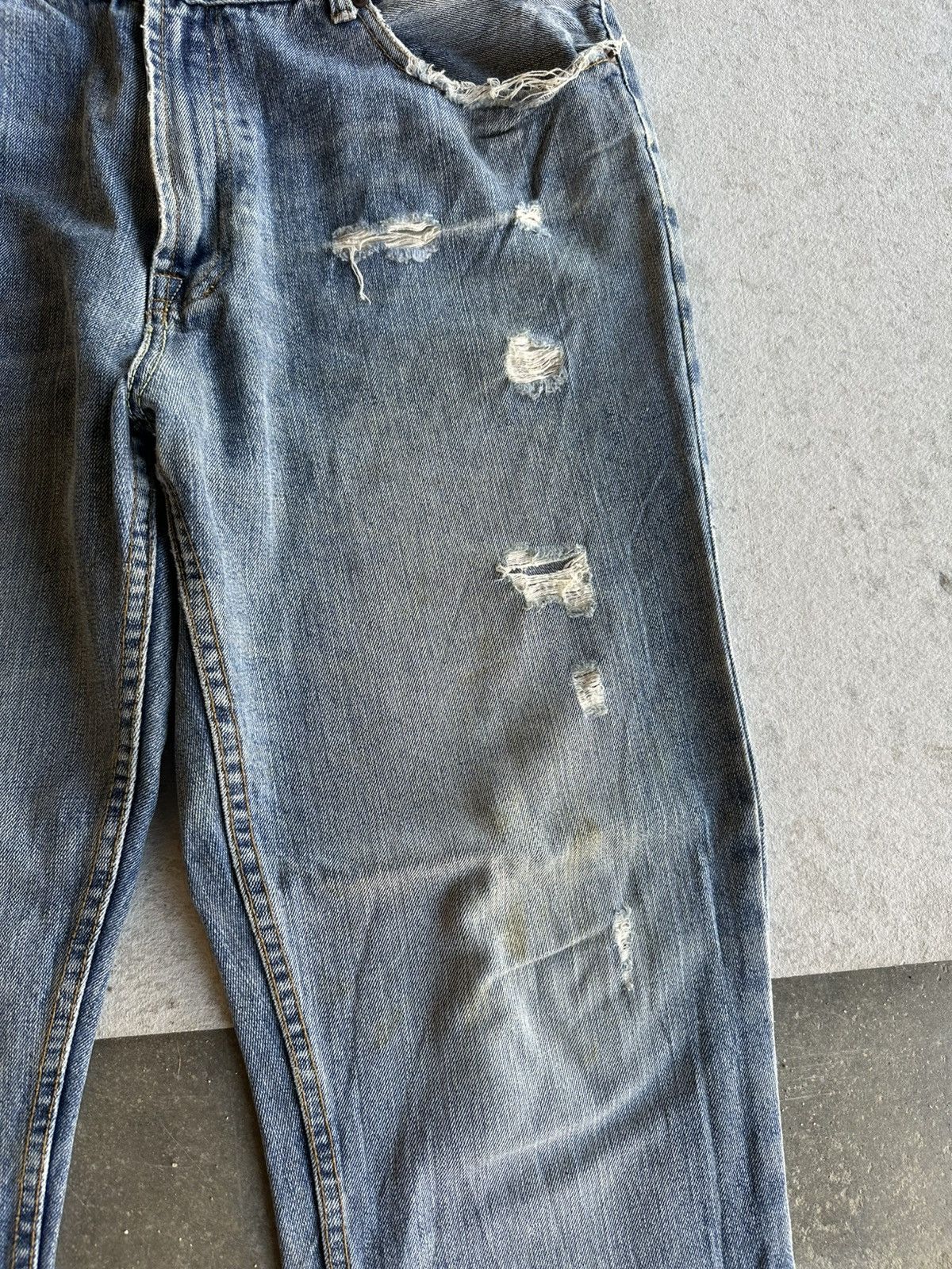 Body Glove SEND OFFER📌Vintage BODY GLOVE Ripped Distressed Denim Pants Size US 35 - 6 Thumbnail