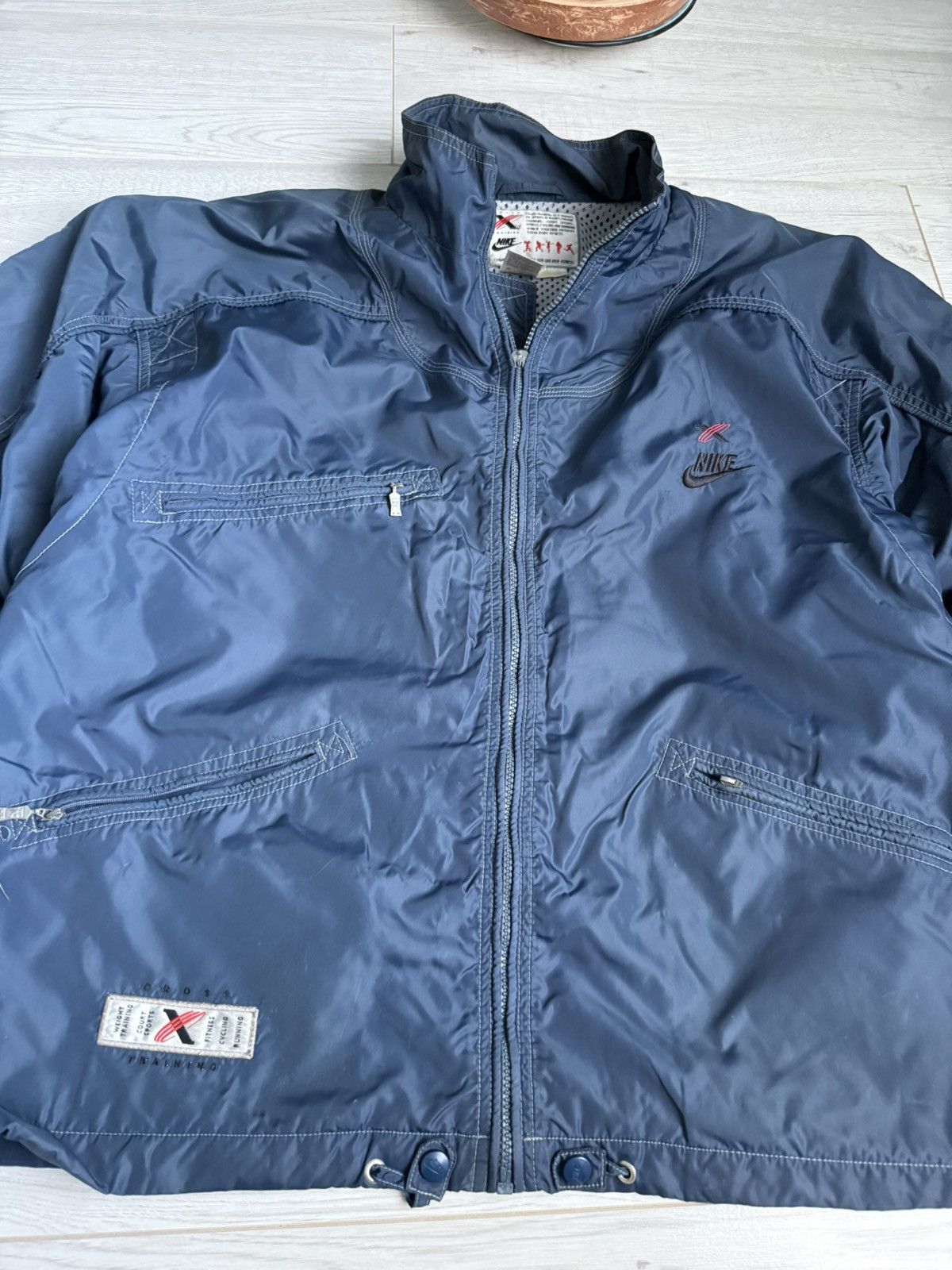 Nike × Vintage Vintage Nike cross training nylons track jacket 90’s Size US L / EU 52-54 / 3 - 2 Thumbnail