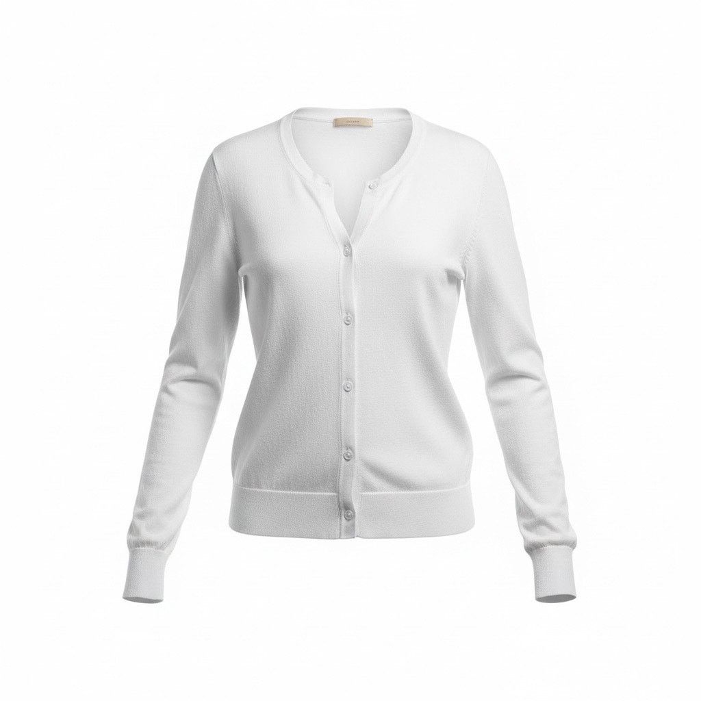 Loft LOFT White Button Front Women’s Small Long Sleeve Sweater Size S / US 4 / IT 40 - 4 Thumbnail