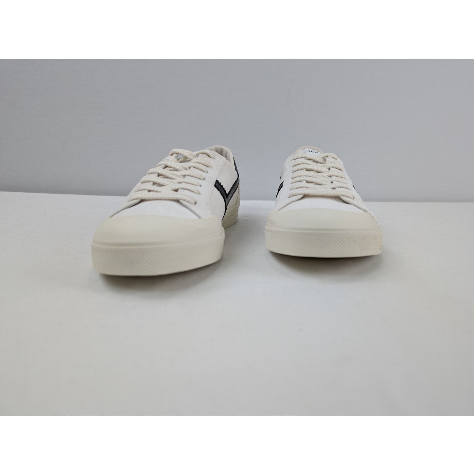 Tom Ford o1rshd1 Jarvis low-top canvas and leather sneakers in white Size US 8 / EU 41 - 7 Thumbnail