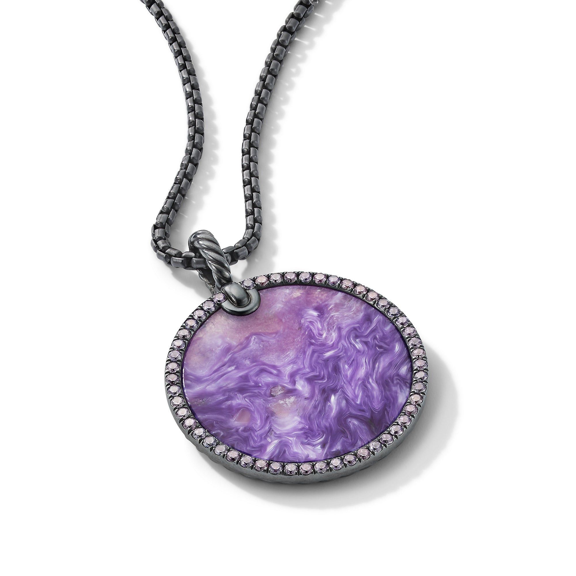 David Yurman o1w1db10525 D17025 Pendant in Blackened Silver with Sapphire Size ONE SIZE - 2 Thumbnail