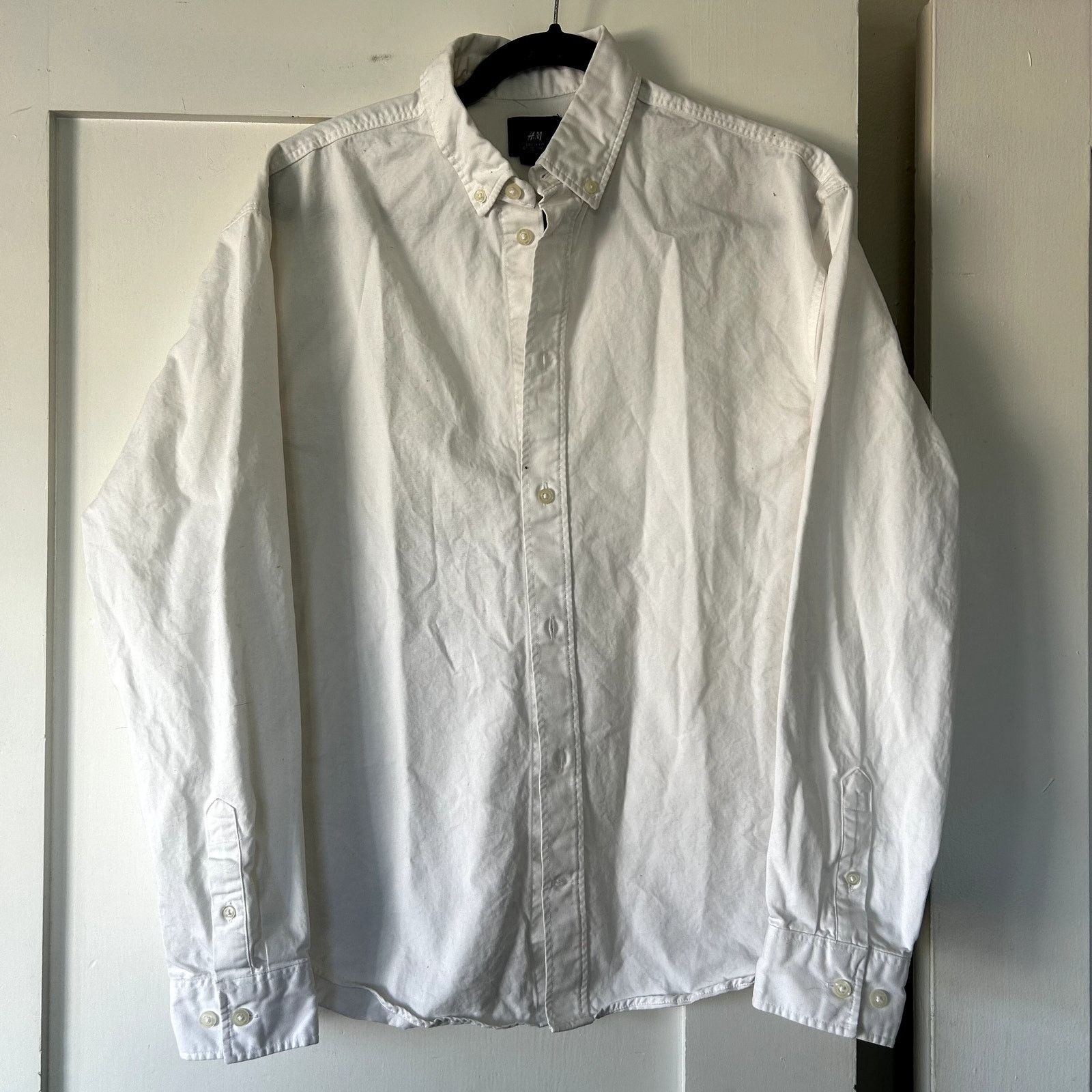 H&M Men's H&M Classic white button down shirt Size US S / EU 44-46 / 1 - 1 Thumbnail