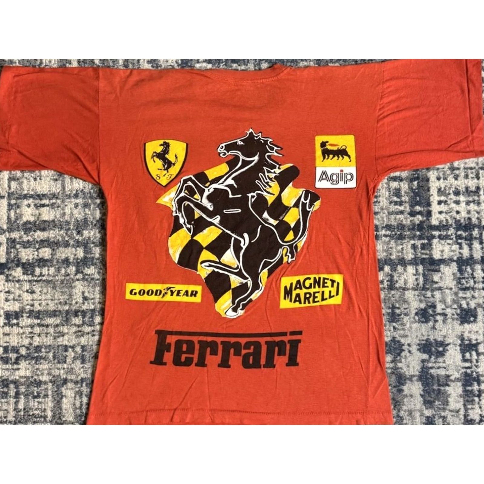 Ferrari VINTAGE 90s Gerhard Berger Ferrari F1 T Shirt Red Size L Mens Cotton Crew Neck Short Sleeve 1990s Cars Sports 90s Theme Size US L / EU 52-54 / 3 - 3 Thumbnail