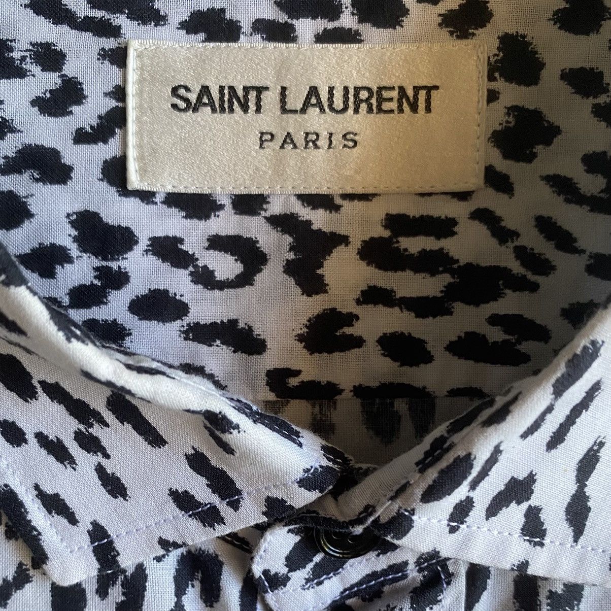 Saint Laurent Paris Fall13 Leopard Shirt By Hedi Slimane Size US S / EU 44-46 / 1 - 4 Thumbnail