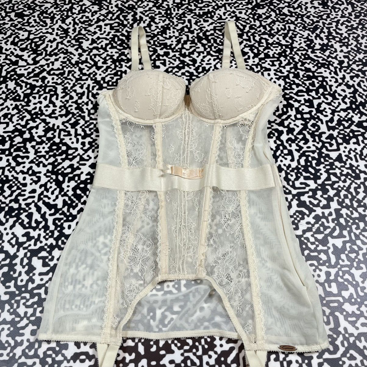 Vintage Vintage Y2K Retro Sexy Mesh Corset Tank Top 90s Style Size M / US 6-8 / IT 42-44 - 6 Thumbnail