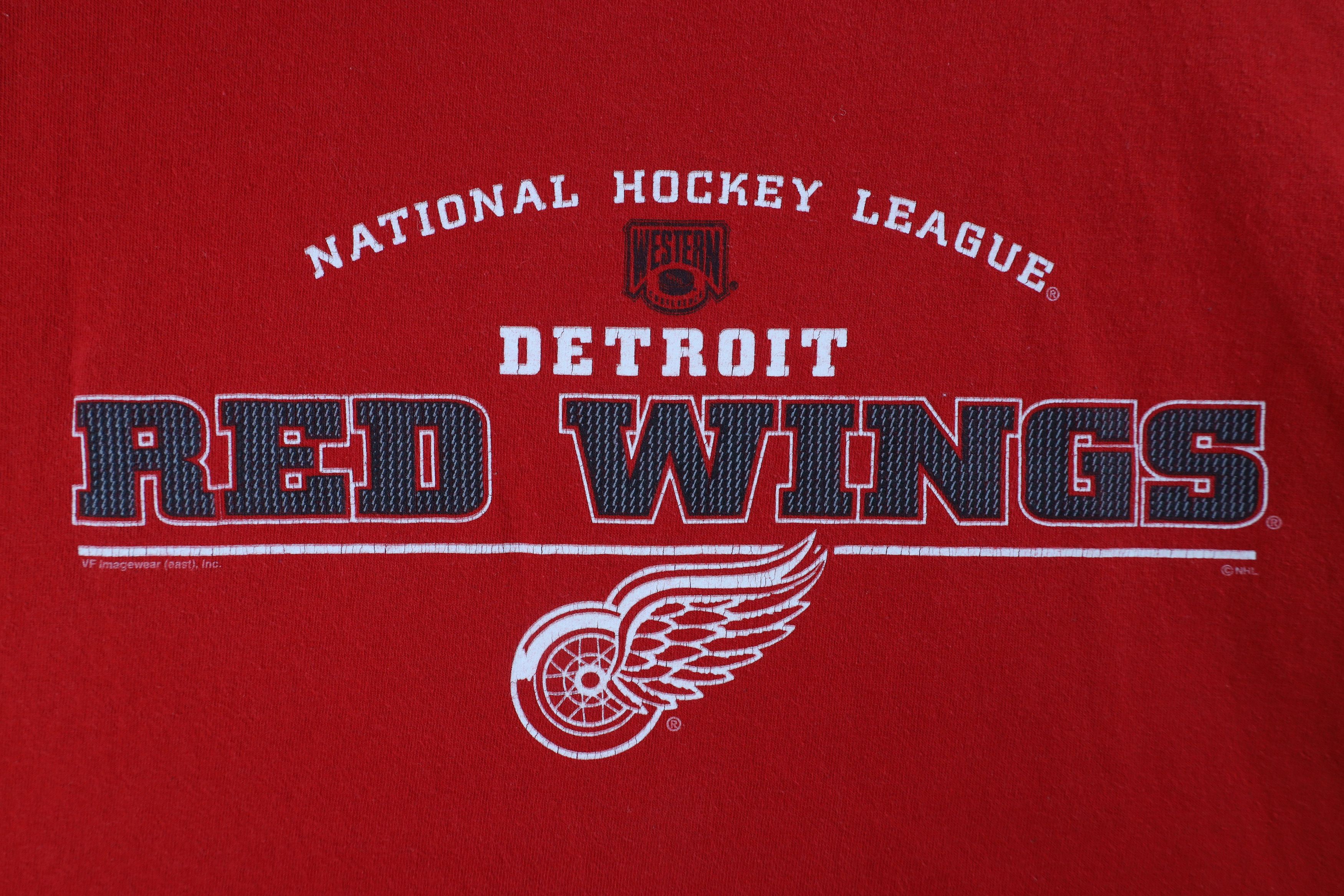 Vintage Vintage 90s Detroit Red Wings Hockey Short Sleeve T-Shirt Size US XXL / EU 58 / 5 - 4 Thumbnail