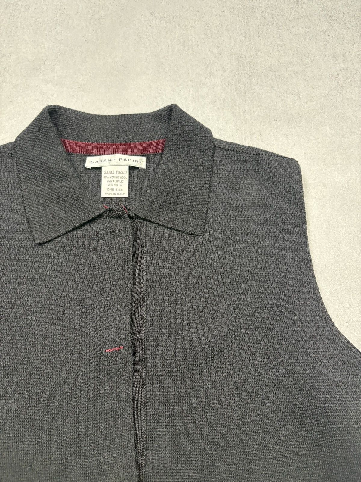 Sarah Pacini Vintage Sarah Pacini Wool Knit Sleeveless Avant Garde Vest Size ONE SIZE - 2 Thumbnail