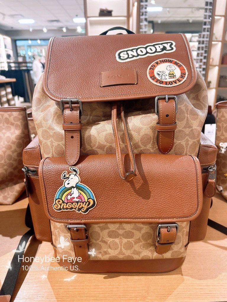 MEN's Coach X Peanuts Sprint Backpack With Patches CBI44