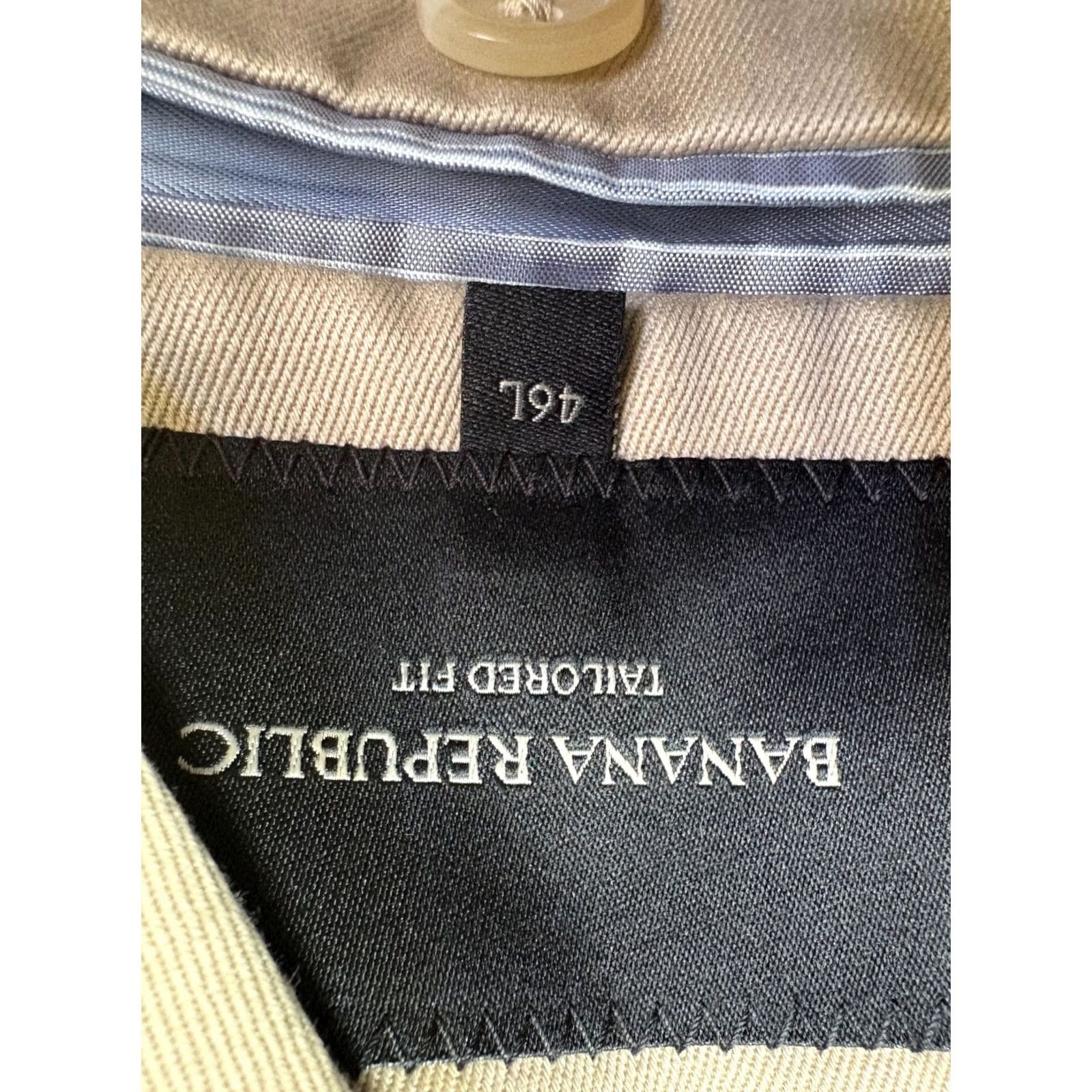 Banana Republic Banana Republic Blazer Mens 46 L Tailored Fit Sport Coat Black Wool Size 50R - 5 Thumbnail