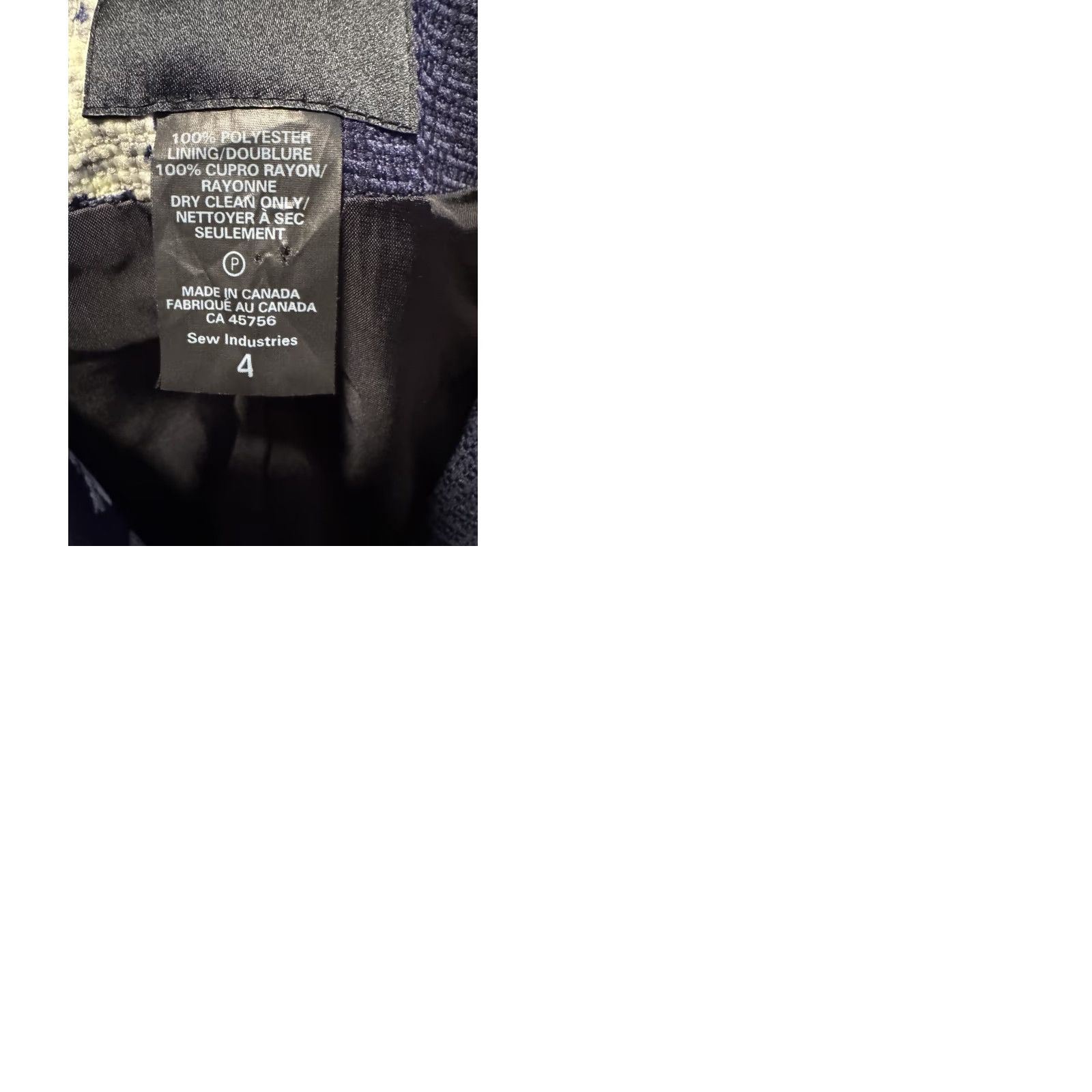 SMYTHE Smythe Blazer Women Floral Navy One-Button Size 4 Blue Tweed Linen Short Coat Jacket Business Casual Fall Spring Winter Canada Size S / US 4 / IT 40 - 11 Thumbnail