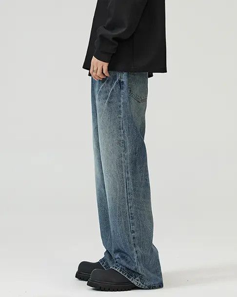 VIBE Retro high street American style loose flared baggy jeans Size US 32 / EU 48 - 4 Thumbnail