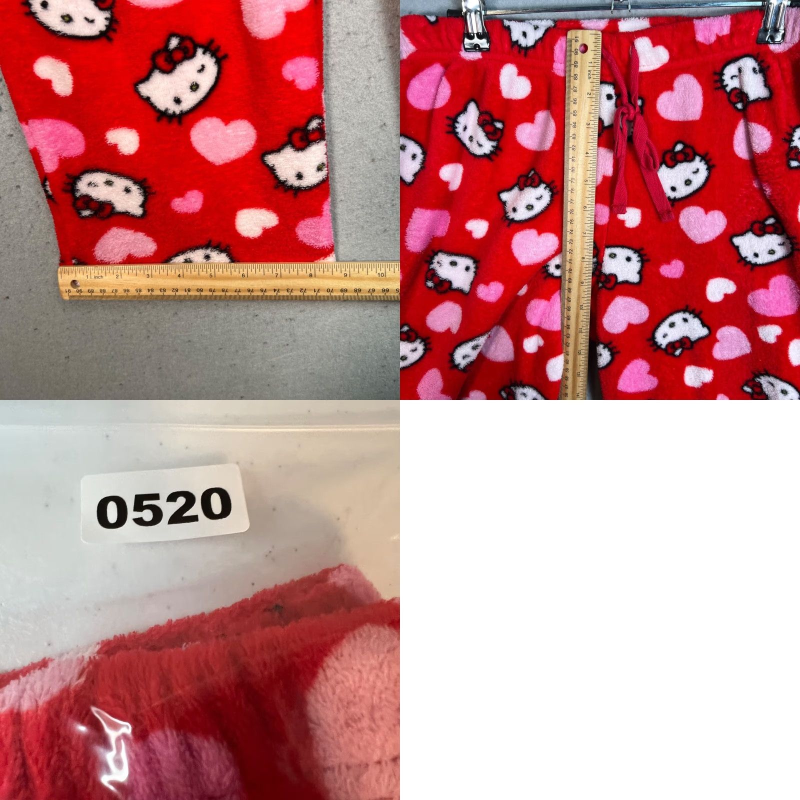 Vintage VINTAGE Hello Kitty By Sanrio Red Fleece Sweatpants Sleepwear Pants Womens Size Small Size 28" / US 6 / IT 42 - 8 Thumbnail