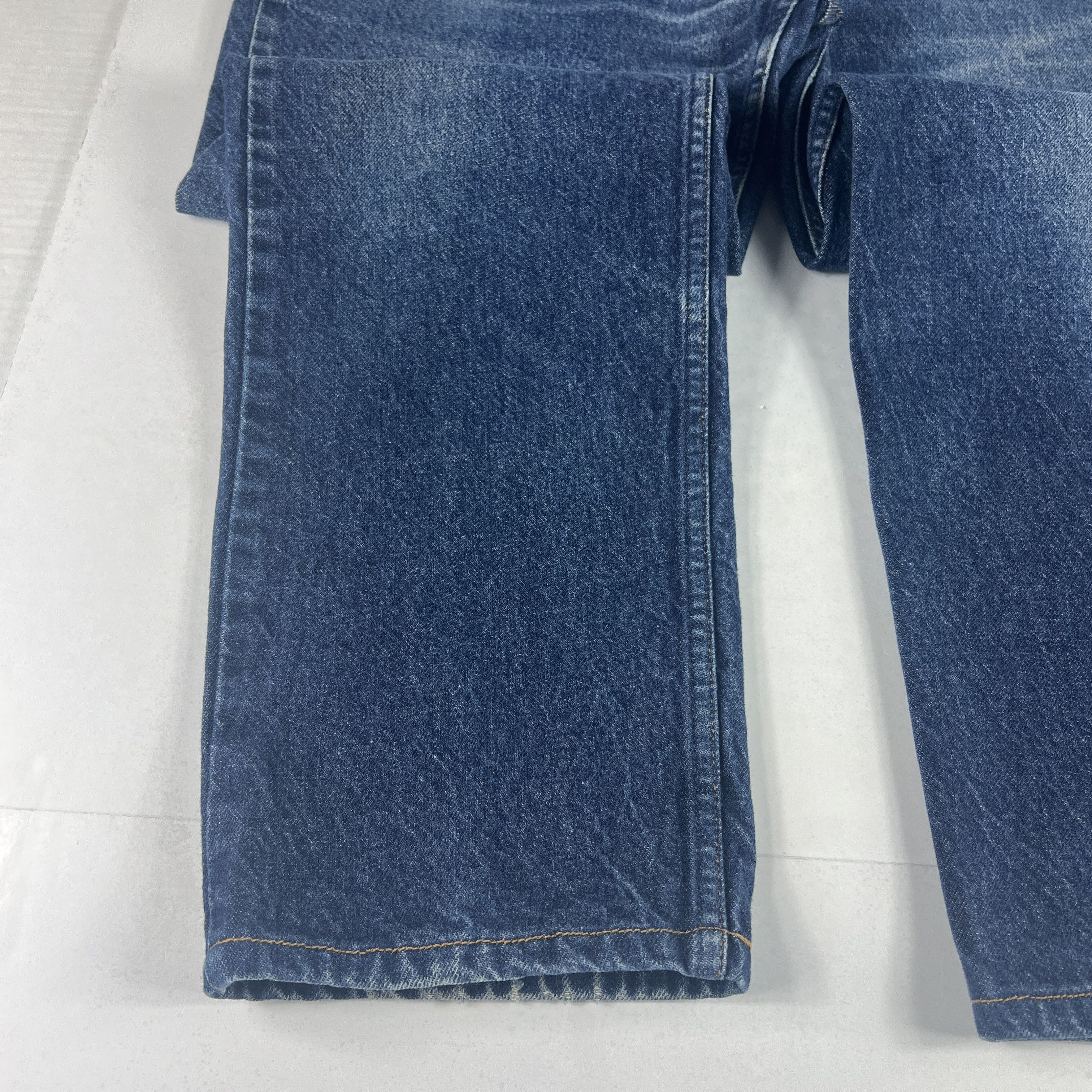 Levi's × Vintage VTG 90s Levi's Jean 505 Straight Dark Blue Denim Orange Tab Size US 37 - 6 Thumbnail