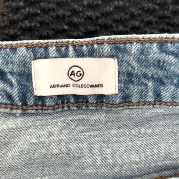 Denime AG Adriano Goldschmied Jeans Women 34" Light Wash Straight Leg Button Fly Denim Shirt Size 24" / US 00 / IT 34 - 3 Thumbnail